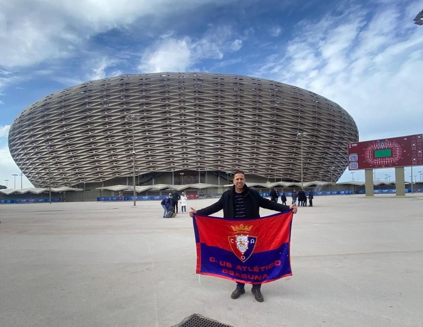 El osasunista Said, en las puertas del estadio Príncipe Moulay Abdellah antes del Senegal-Marruecos