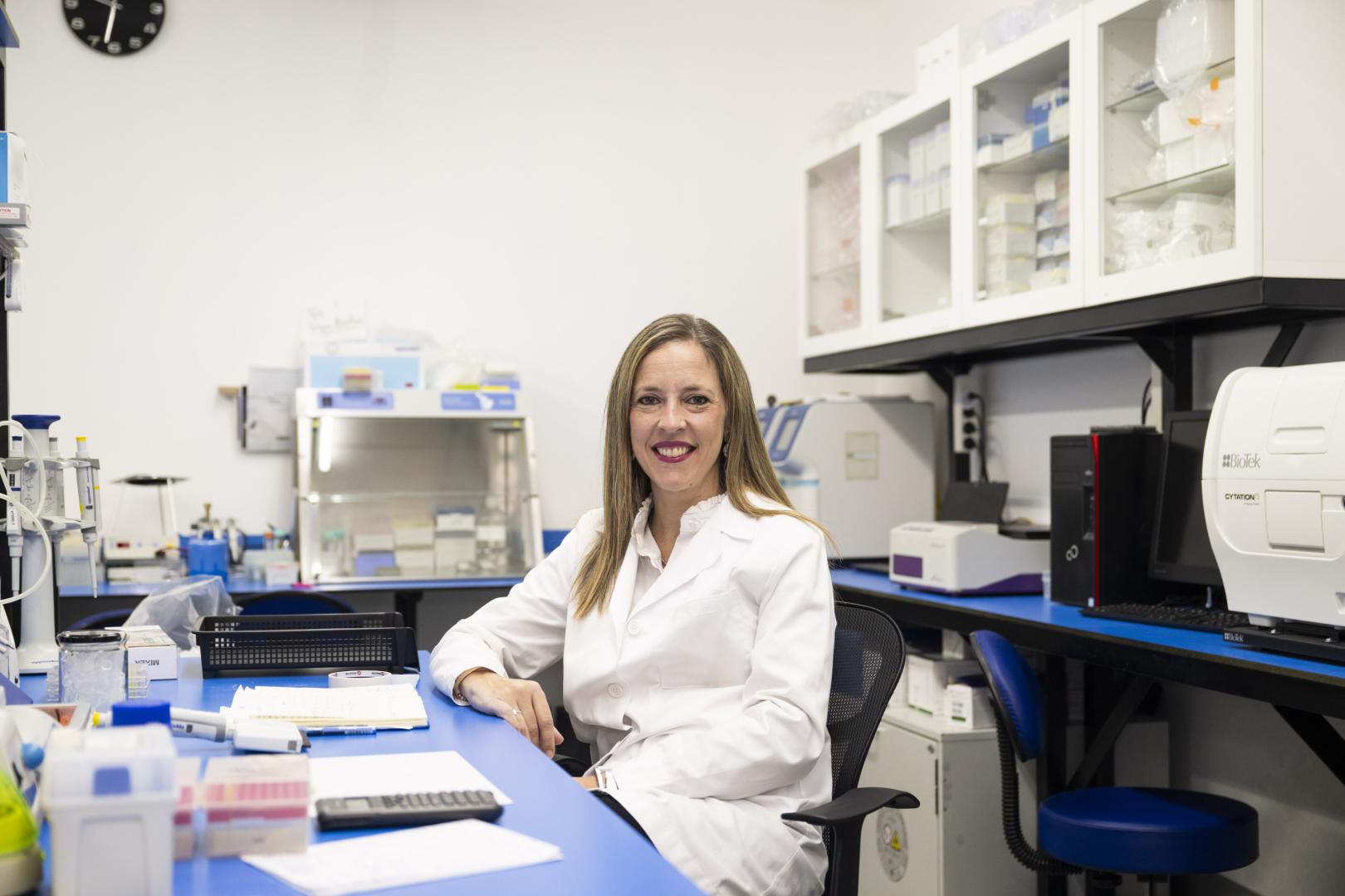 *A: Irati Aizpurua San Román *F: 15-01-26 *T: Foto de entrevista de domingo a Lucía Vanrell, cofundadora de Nanogrow. *L: CEIN, polígono Mocholi, Noáin.
