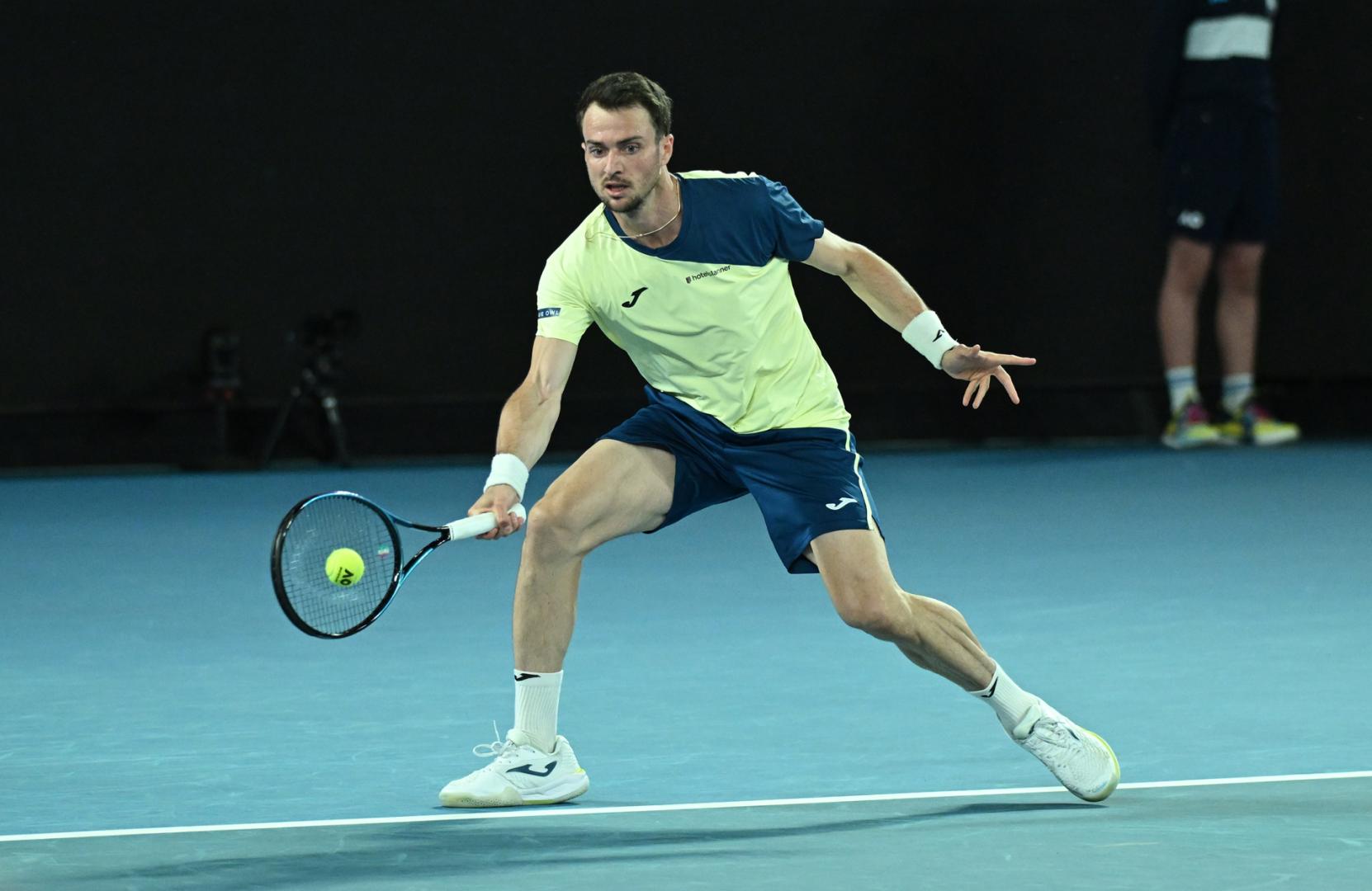 El español Pedro Martínez, durante su encuentro ante Djokovic