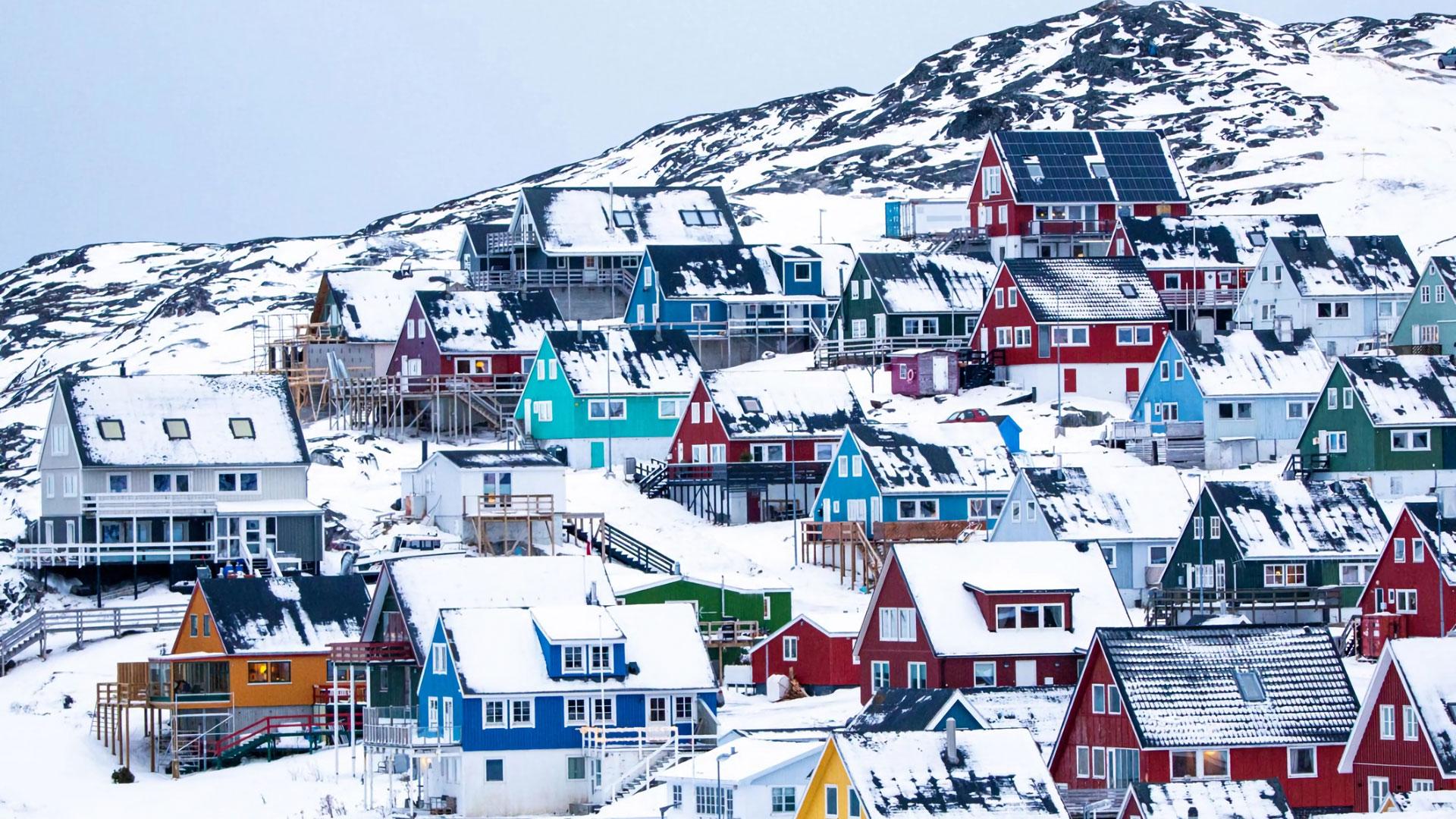 Una zona de la ciudad de Nuuk (Groenlandia)
