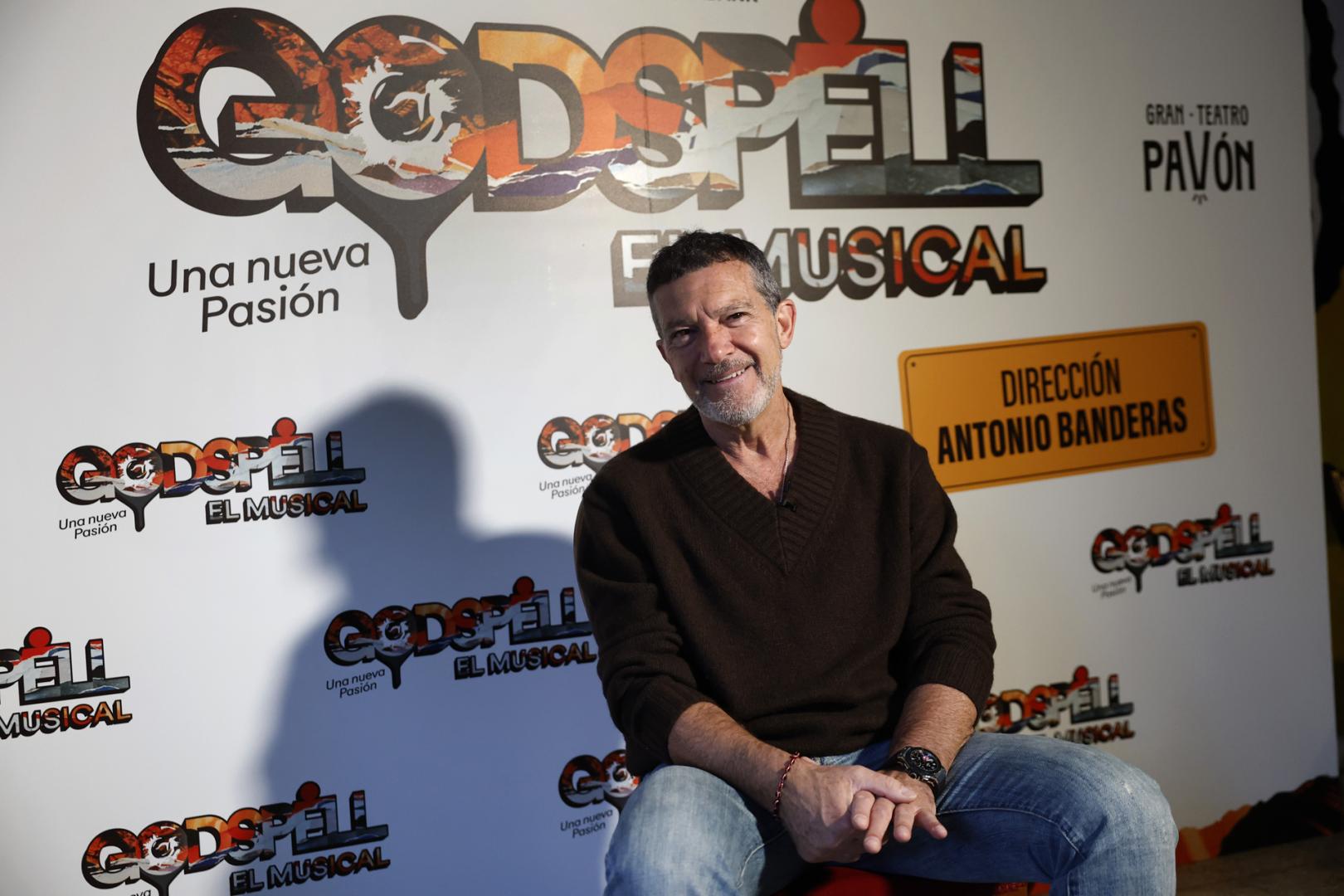 Antonio Banderas, en la presentación de 'Godspell' en Madrid