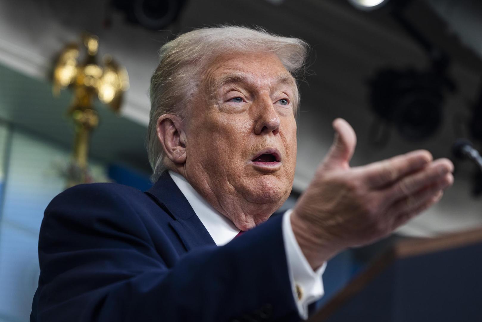 Donald Trump, en su comparecencia ante los medios este martes