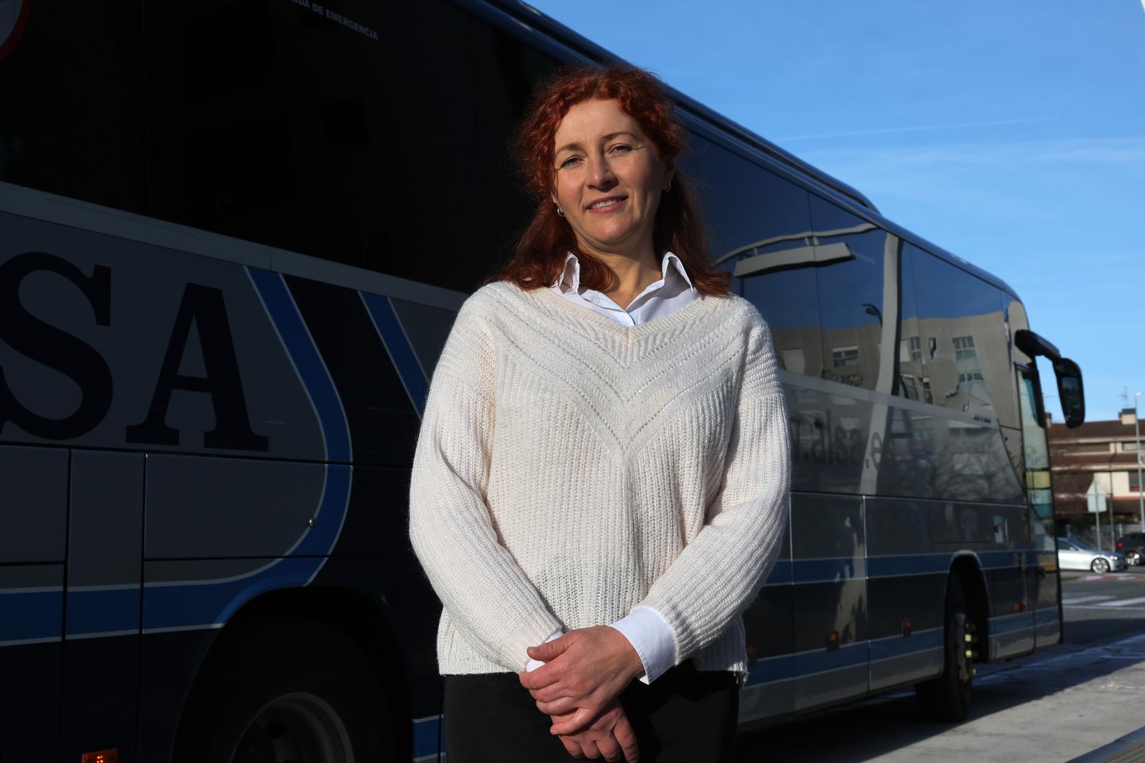Olena Dmytryshyna, vecina de Berriozar a la que ha costado año y medio obtener el carné de autobús