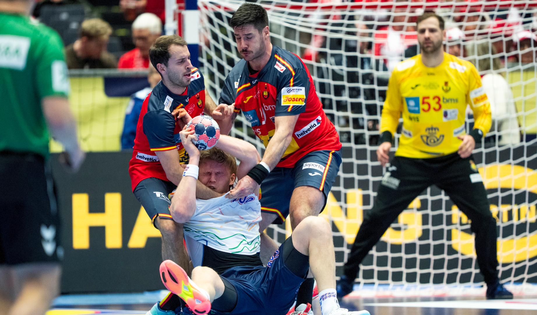 Acción del partido entre Noruega y España