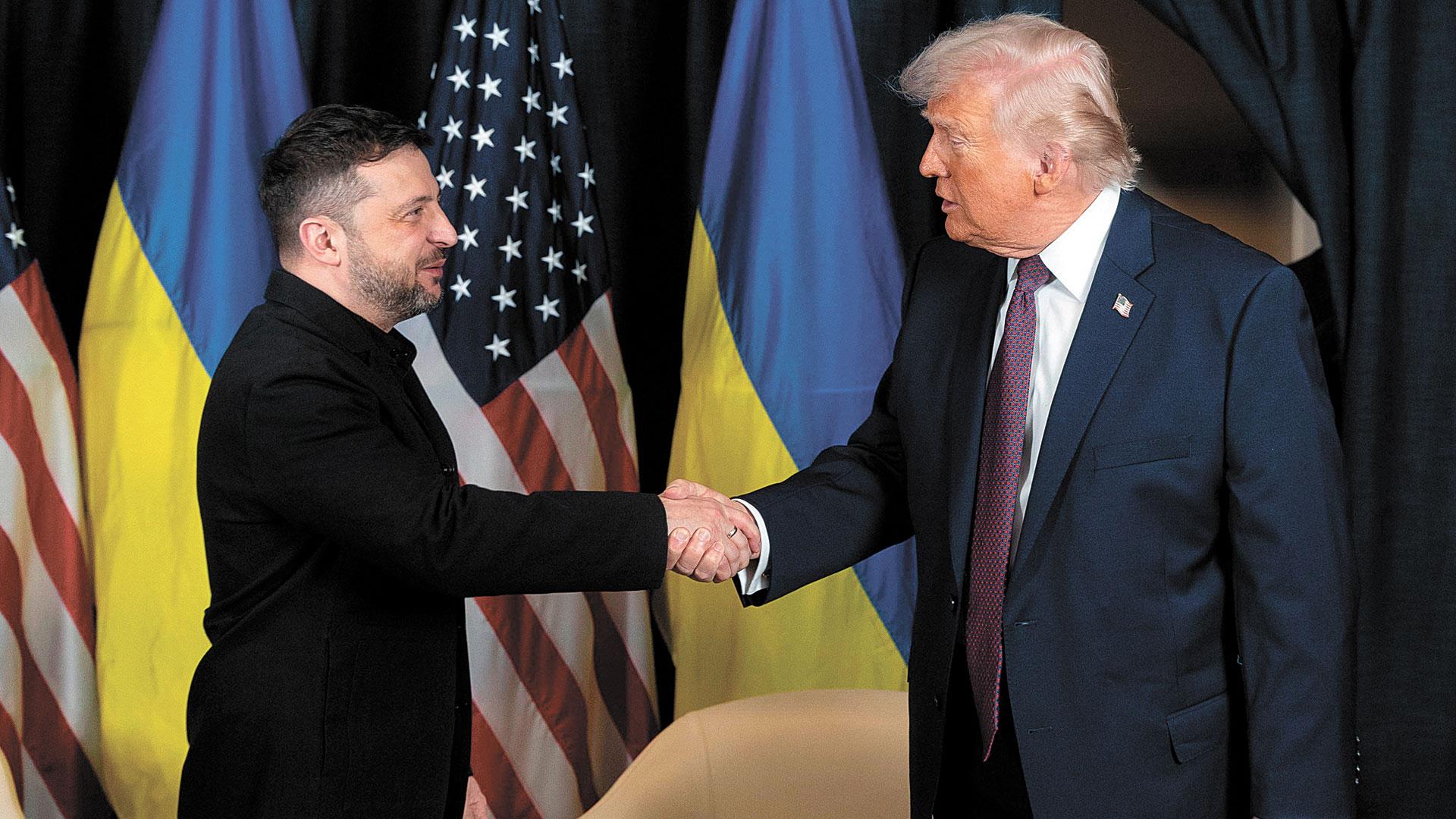 Volodímir Zelenski y Donald Trump se reunieron este jueves en Davos durante poco más de una hora