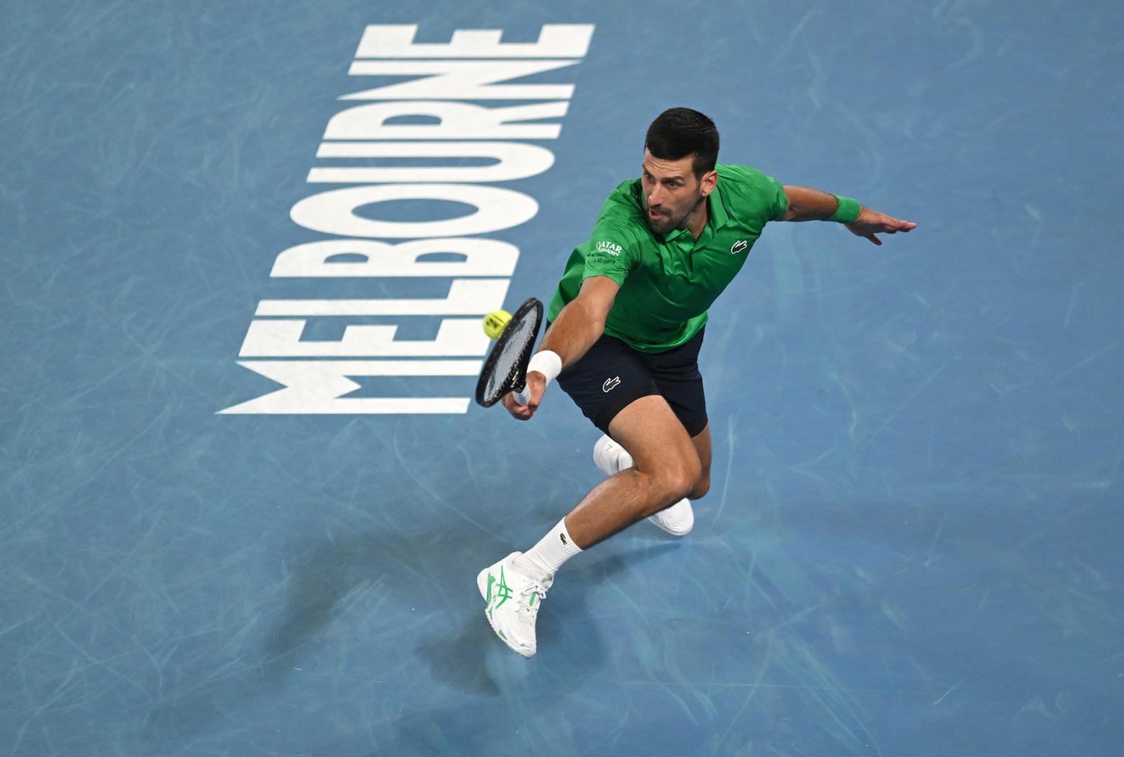 Djokovic, en el partido ante Botic Van de Zandschulp en el Abierto de Australia