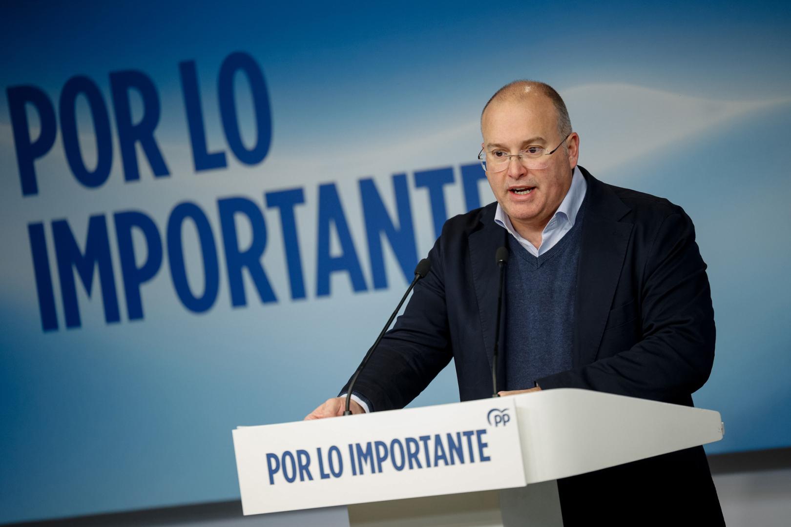 Miguel Tellado, secretario general del PP, ha pedido este domingo la dimisión de Puente