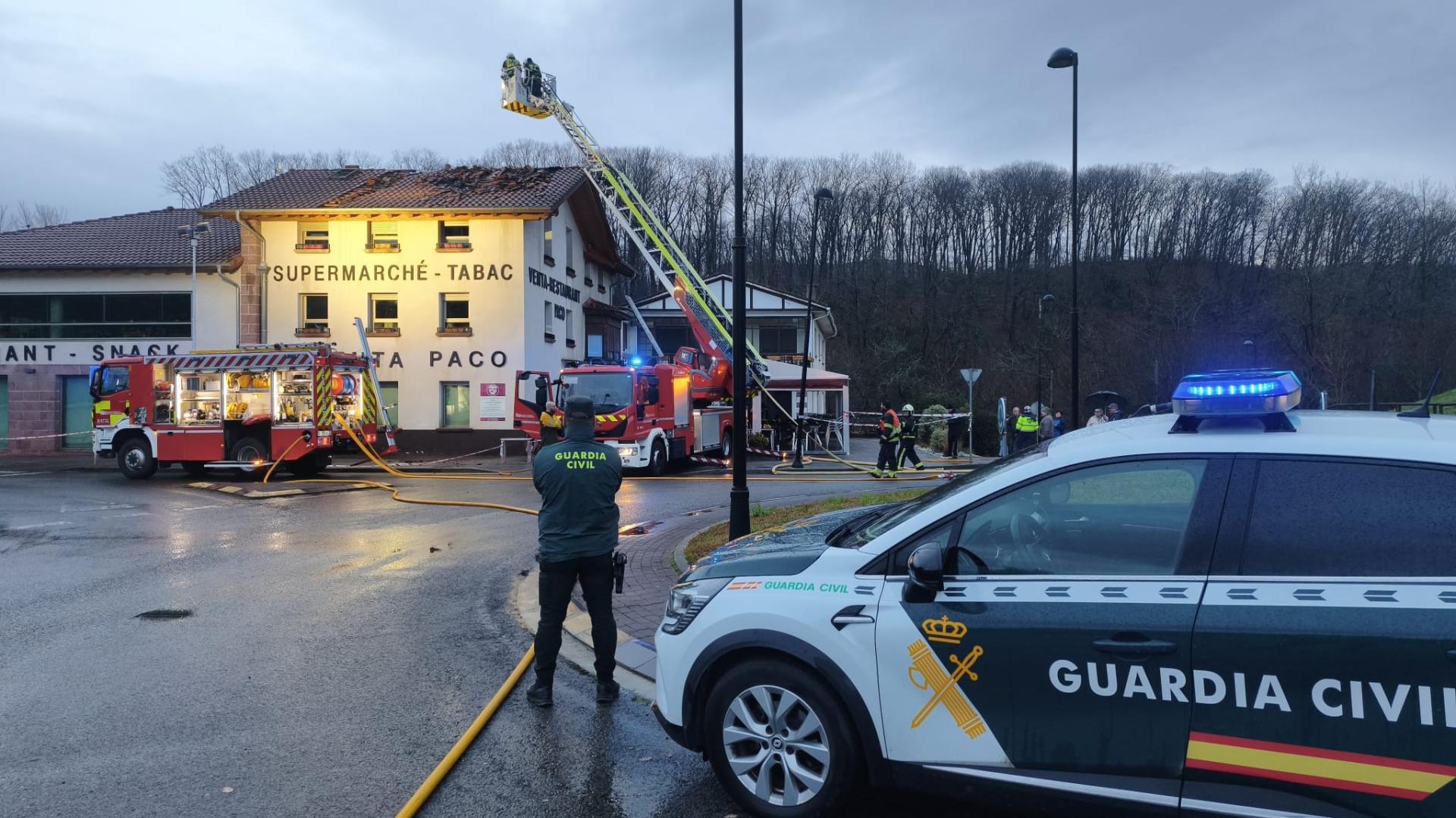 Incendio en una venta de Dantxarinea