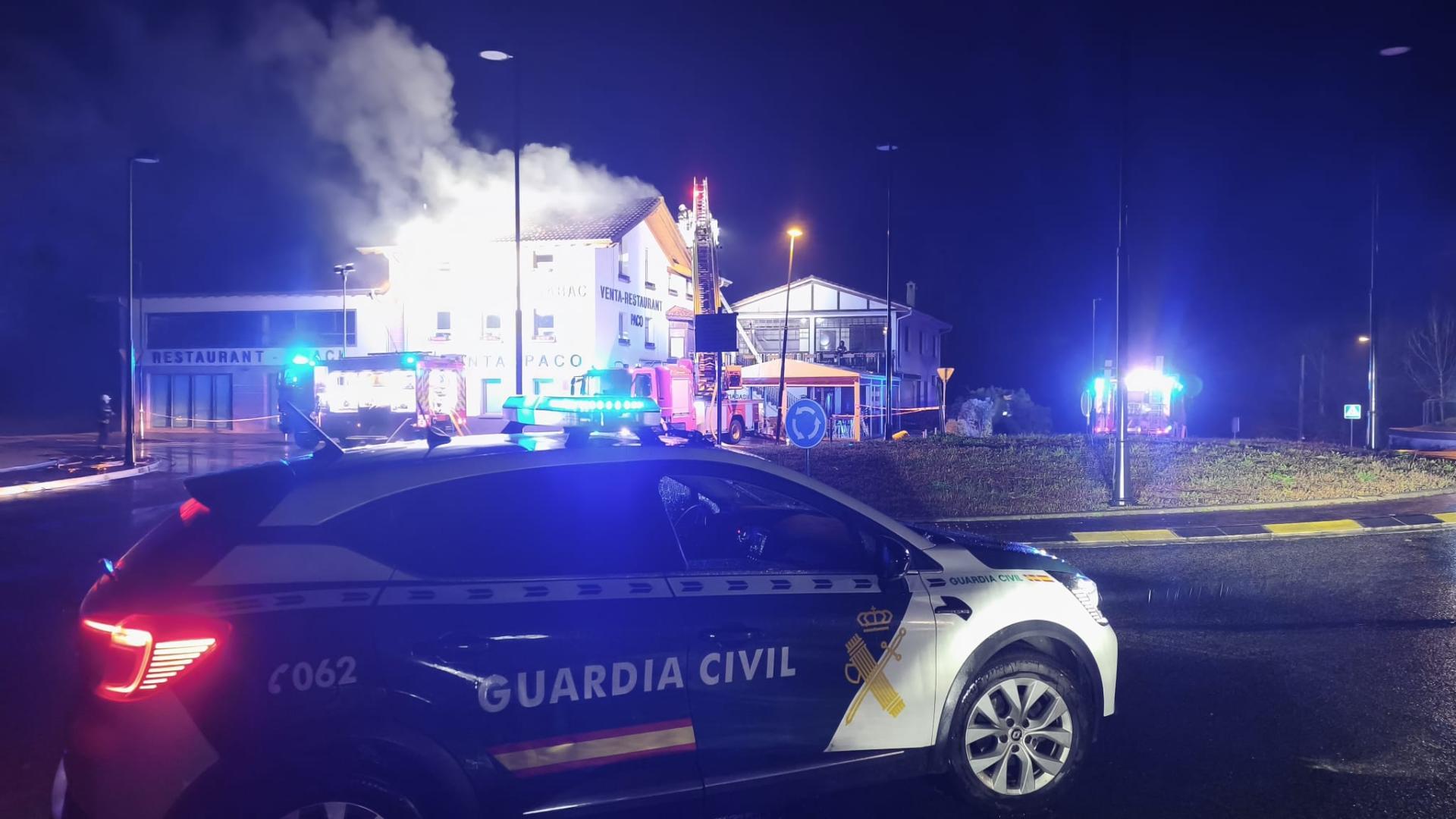 Incendio en una venta en Dantxarinea