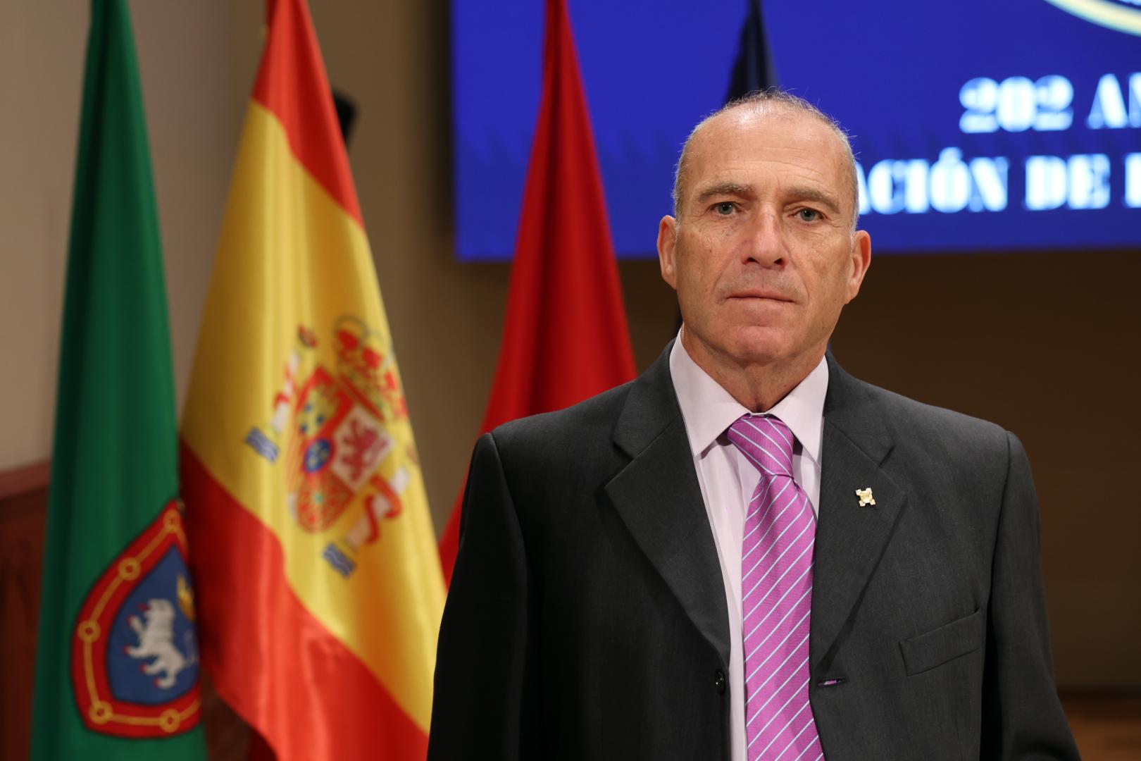 Luis Herranz Laguía durante el acto del aniversario de la Policía este martes 27 de enero