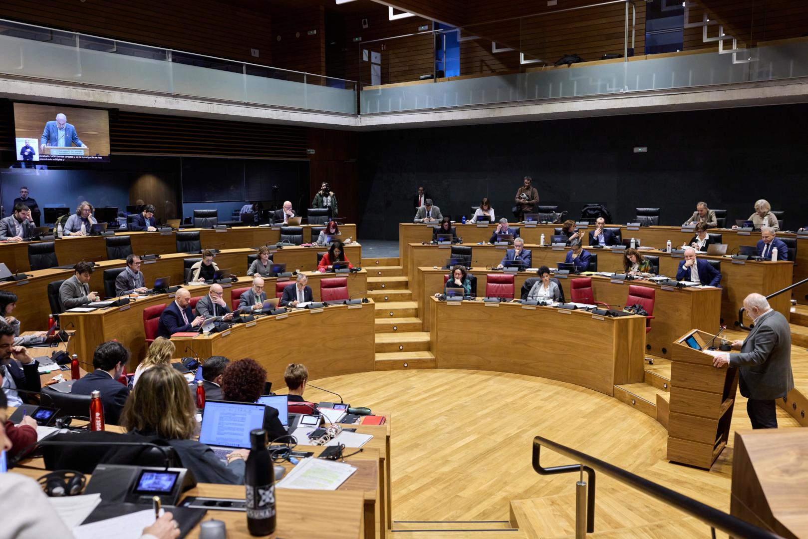 El Parlamento de Navarra, durante una sesión plenaria