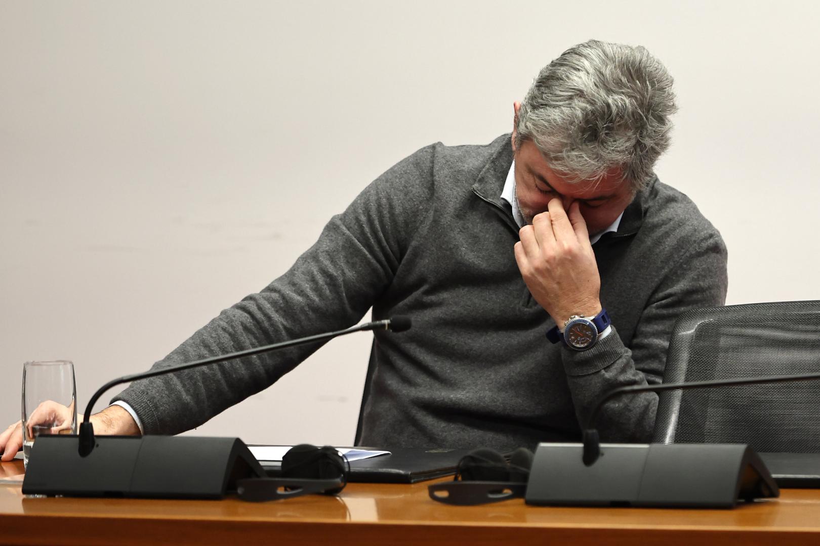 Antxon Alonso, durante su comparecencia en el Parlamento de Navarra