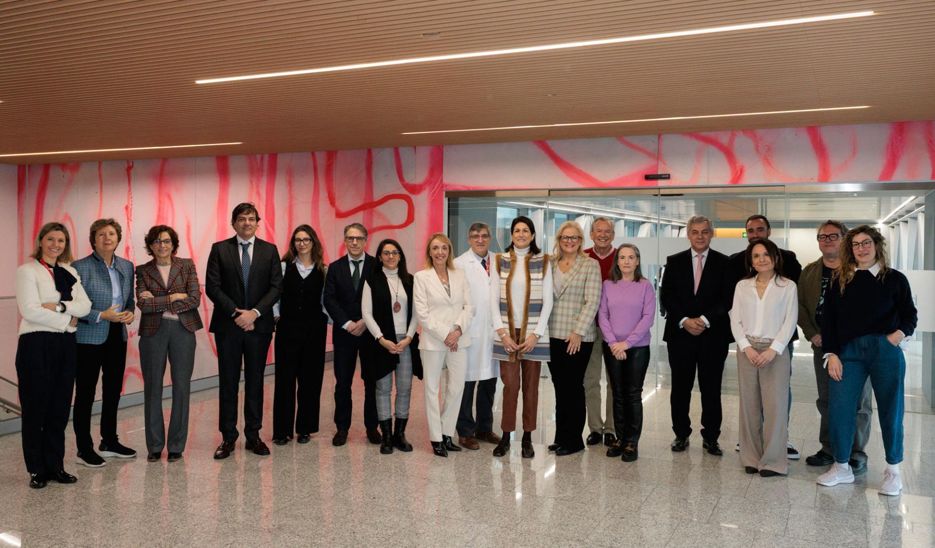 Miembros del Observatorio Somos Fanes en la Clínica Universidad de Navarra, socio científico del barómetro integral del bienestar.