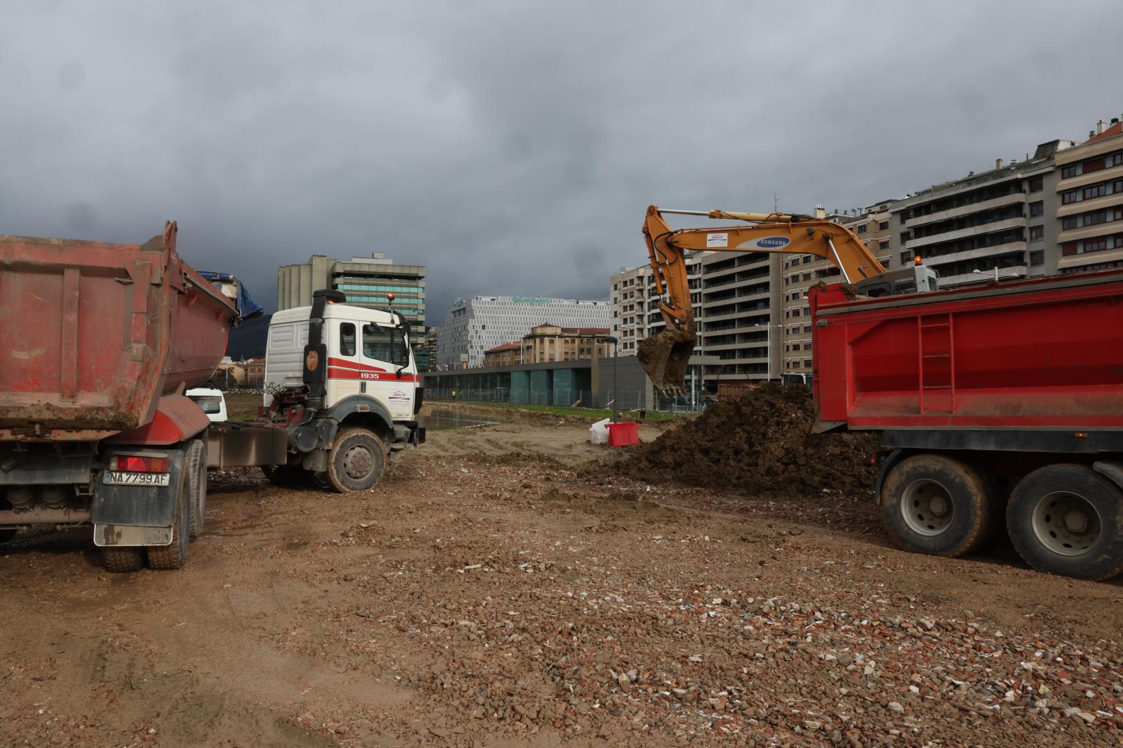 Los camiones, trabajando en el entorno