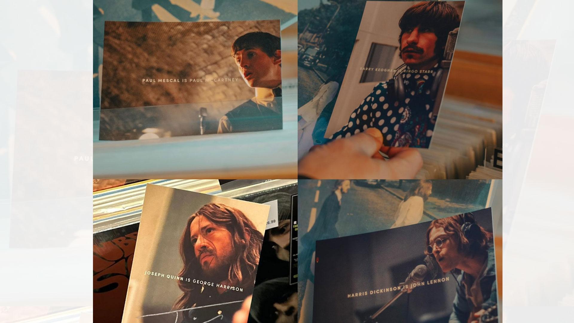 Primeras imágenes de los actores Paul Mescal, Barry Keoghan, Joseph Quinn y Harris Dickinson caracterizados como los cuatro miembros de la banda The Beatles