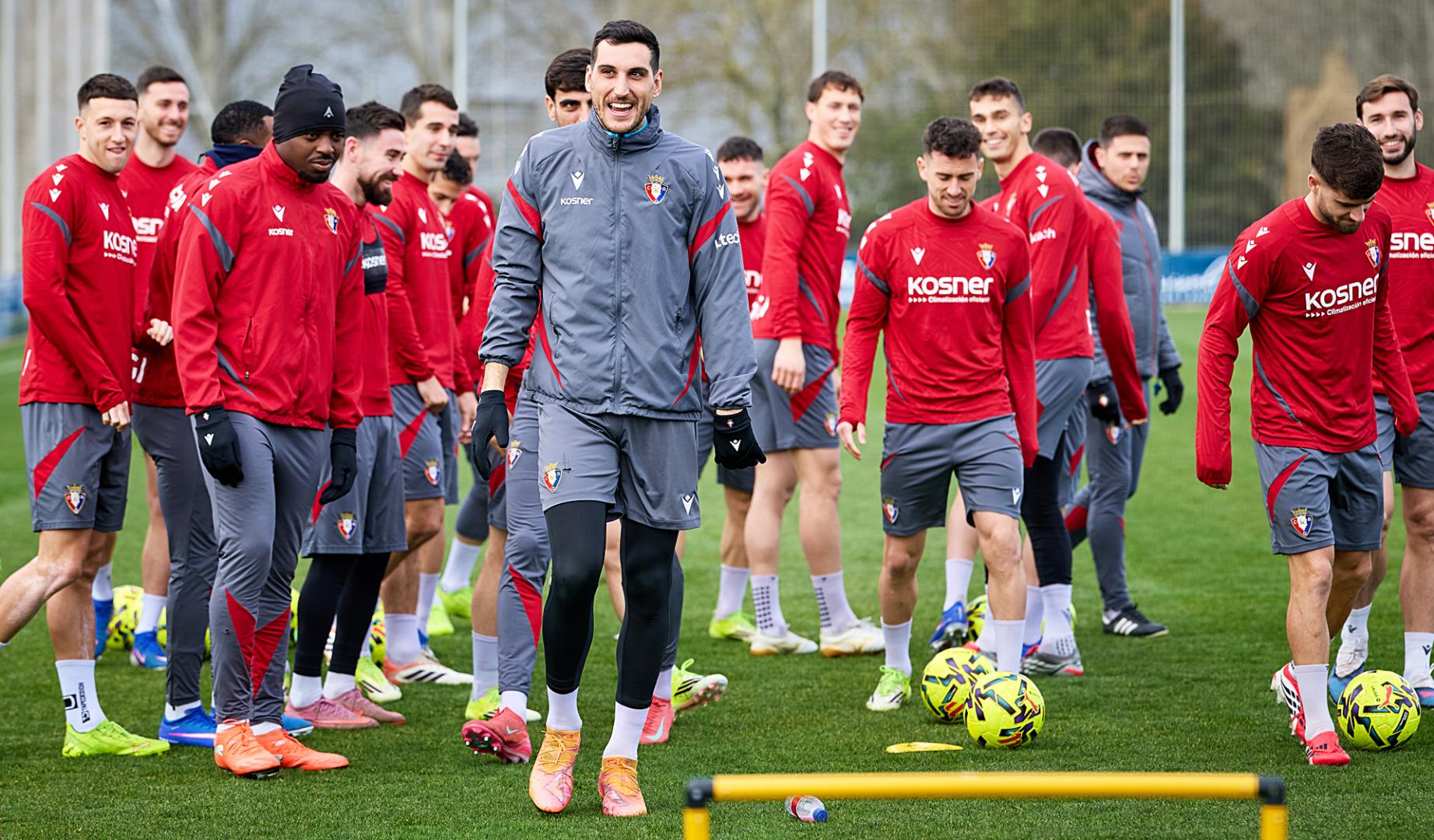 Sergio Herrera, sonriente durante la sesión de este domingo