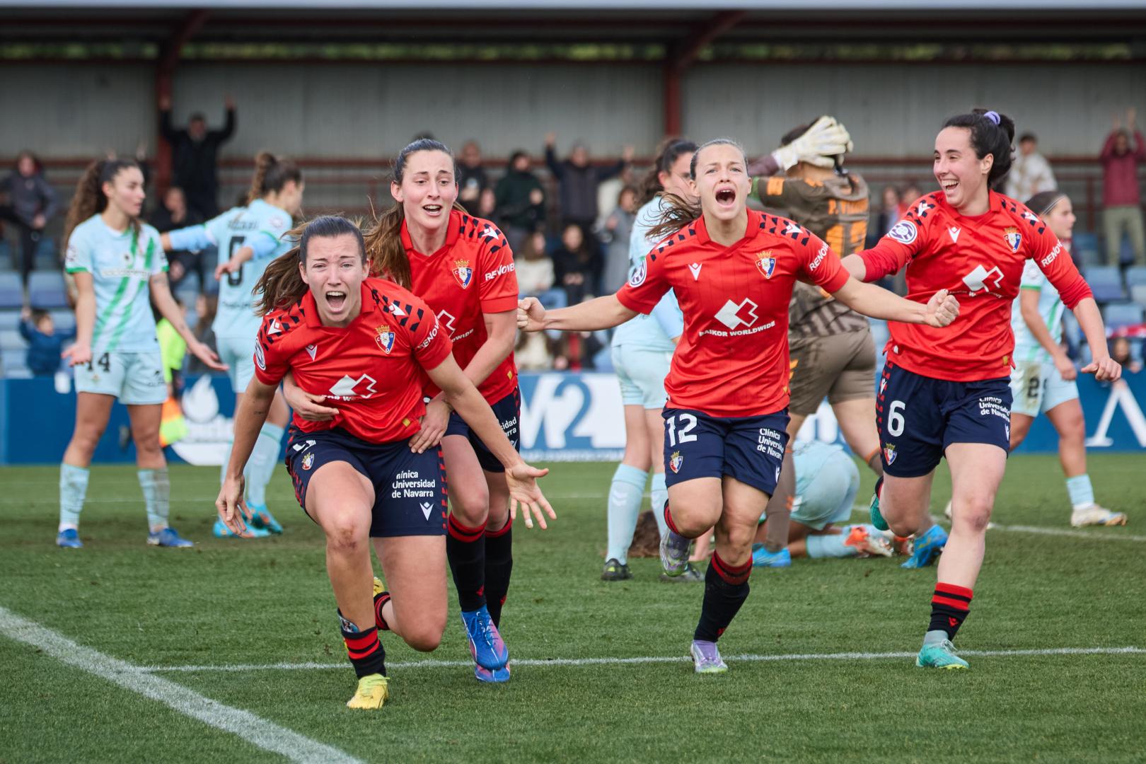 Claudia G. celebra el gol del triunfo para Osasuna