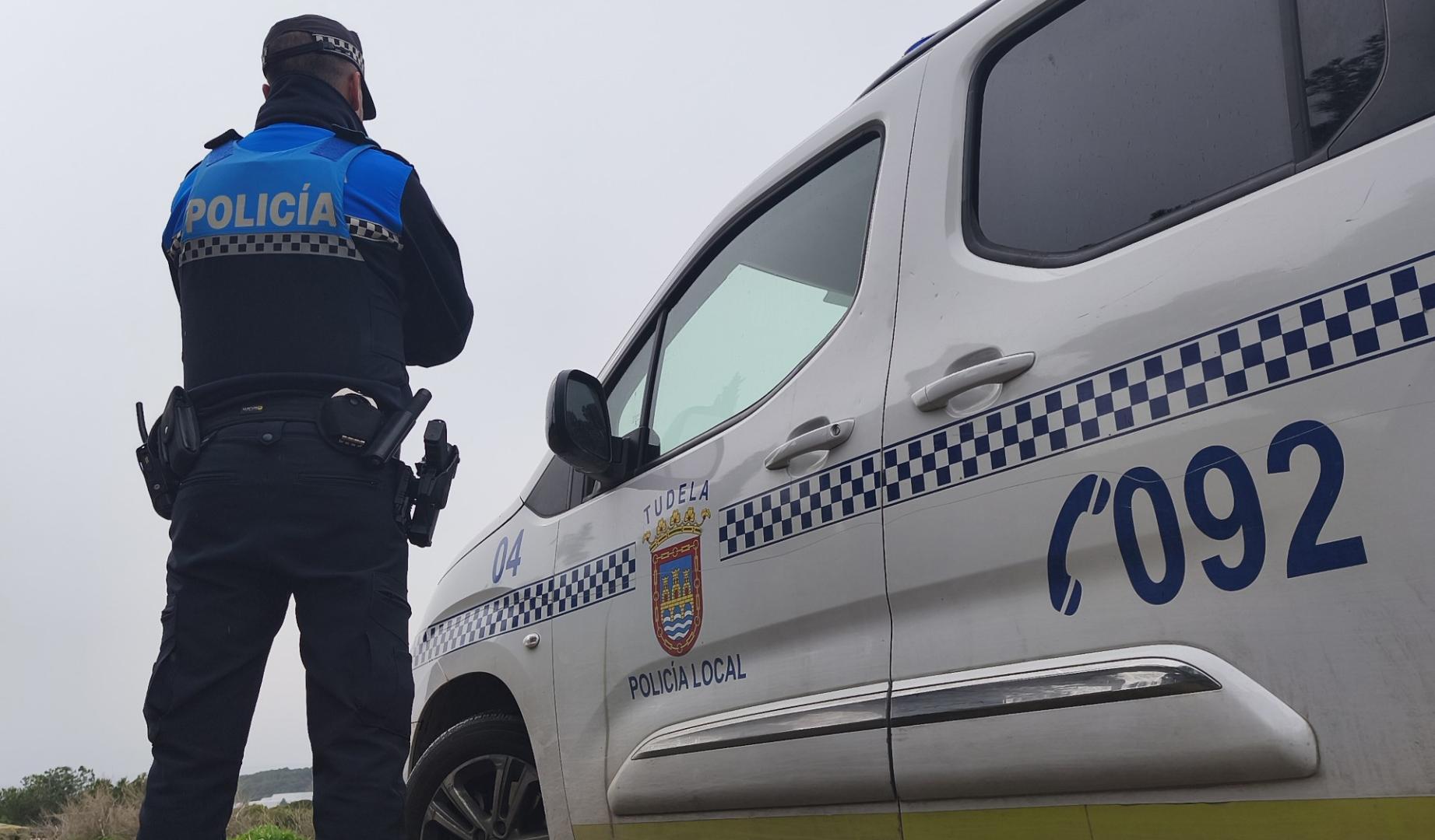 Imagen de un agente de la Policía Local de Tudela