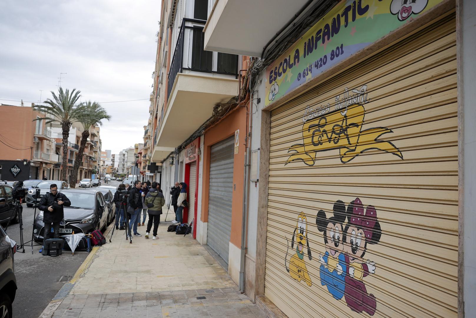 Vista general de la guardería del municipio valenciano de Algemesí cuya directora ha sido detenida por la Policía Nacional