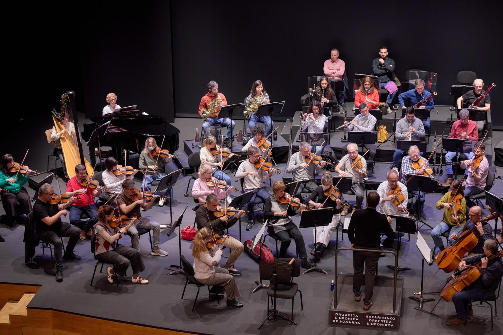 Ensayo general del concierto sobre Lorca y Falla que se podrá disfrutar este jueves en el Museo Universidad de Navarra