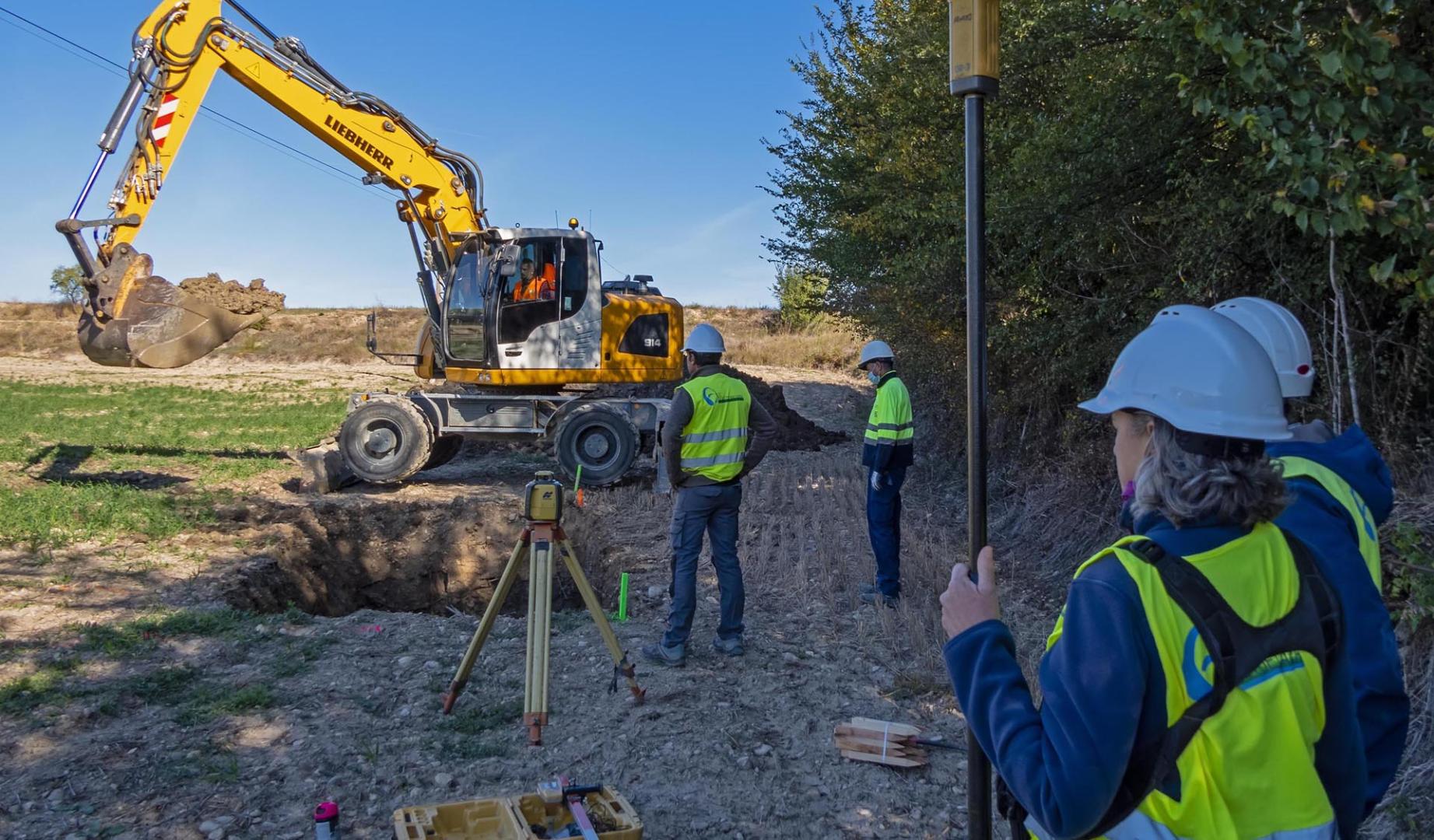 Comienzo de las obras del Canal de Navarra en término de Lerín en una  imagen tomada en 2020