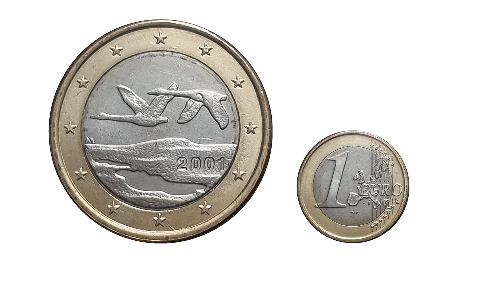 Anverso y reverso del euro finlandés