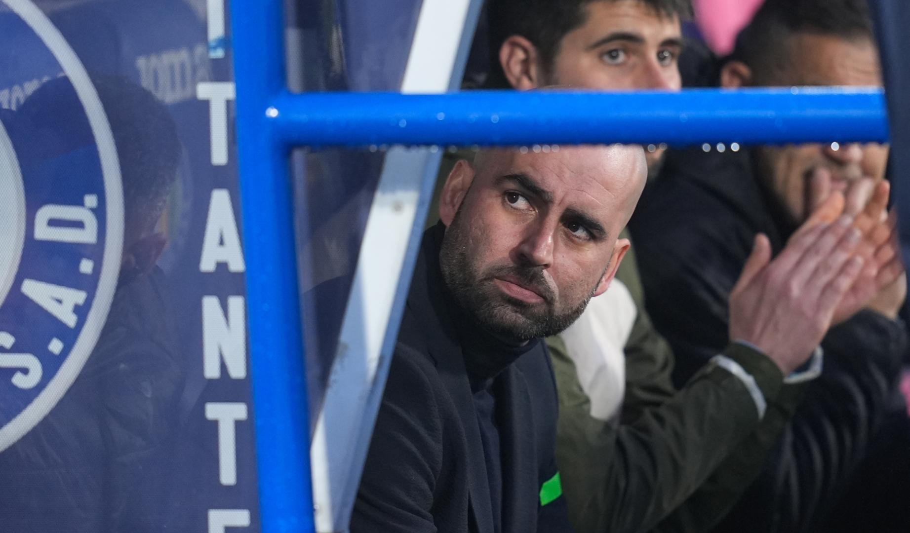 Claudio Giráldez, técnico del Celta, durante un partido del equipo gallego