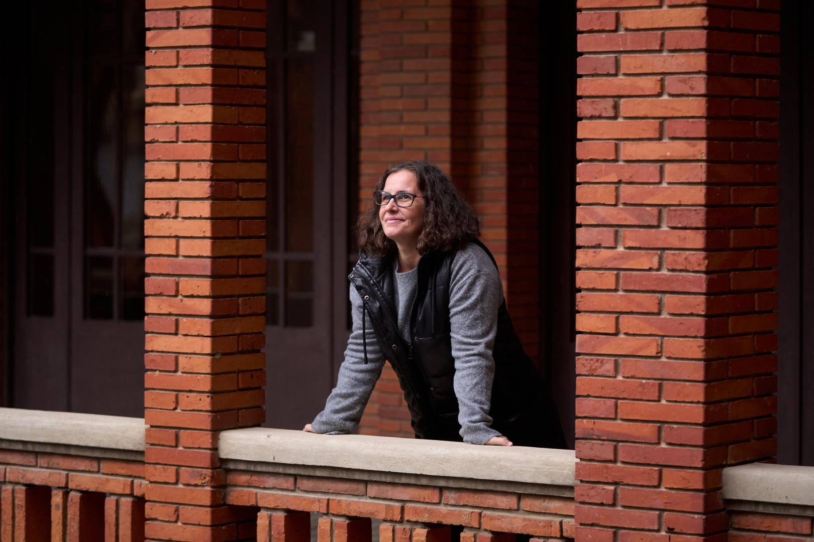 La misionera seglar María Dolores Martínez de la Ballina, en el Seminario de Pamplona