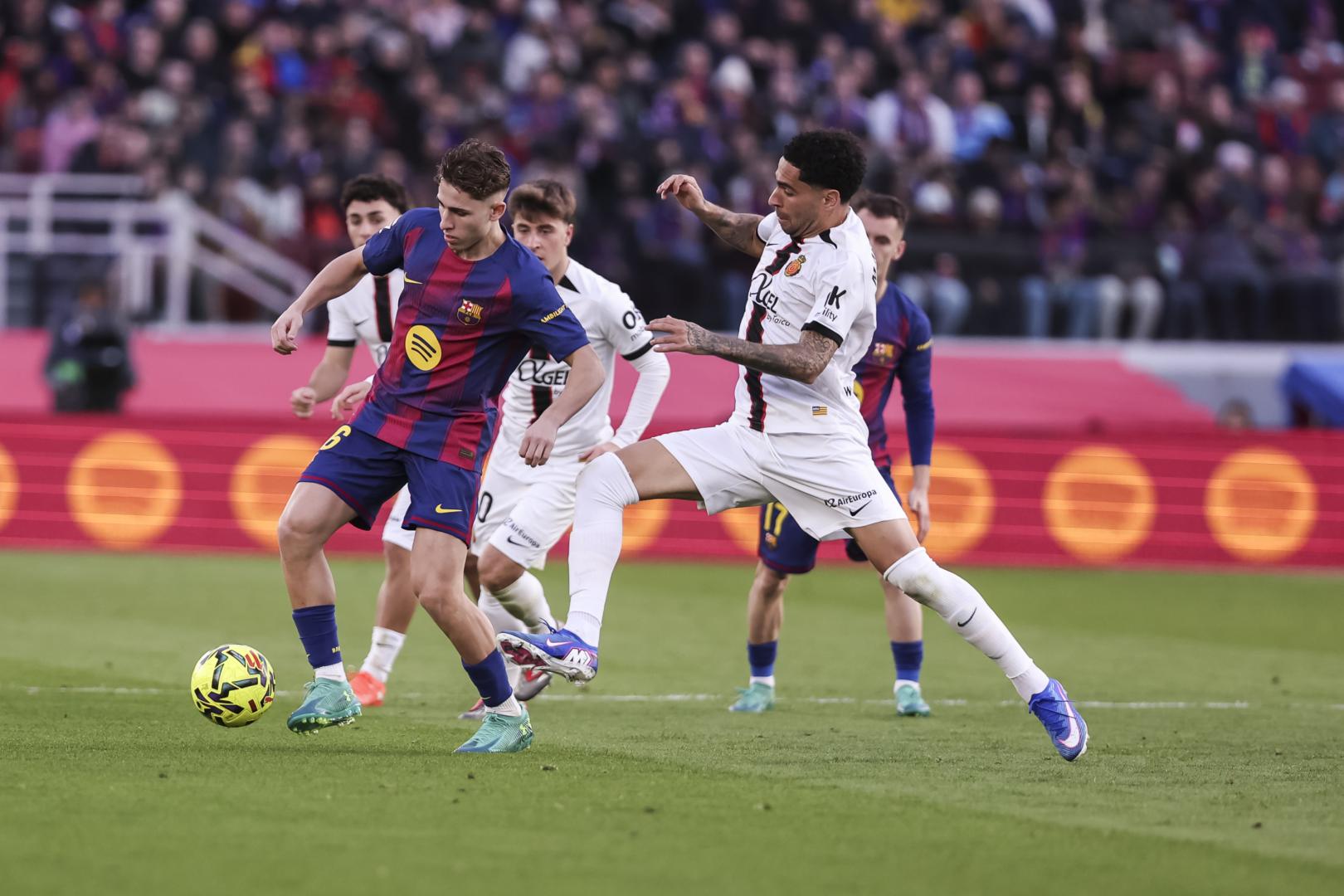 Fermin Lopez de FC Barcelona, LaLiga EA Sports. FC Barcelona and RCD Mallorca en el estadio Spotify Camp Nou el 7 de febrero, 2026