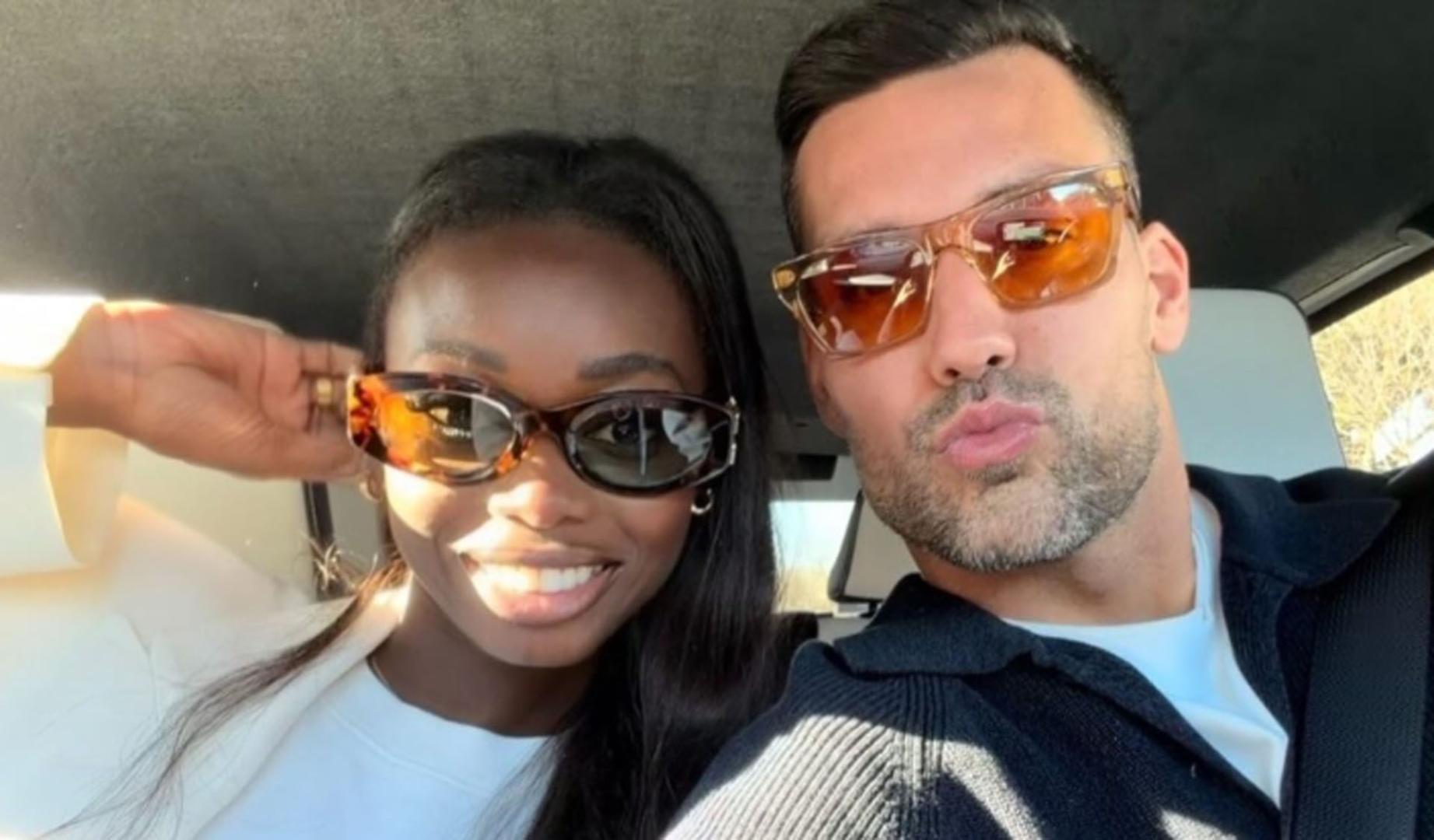 Fátima Diame y Miguel Ángel Moyá, en una de las fotografías publicadas en Instagram