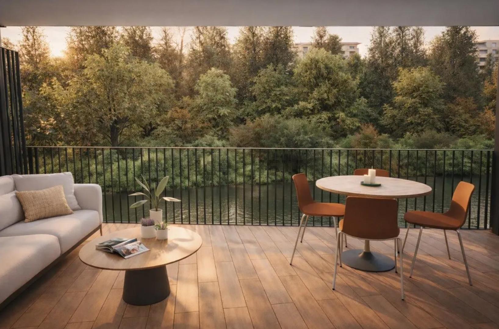 Terraza de los nuevos pisos en la Casa de Curtidores