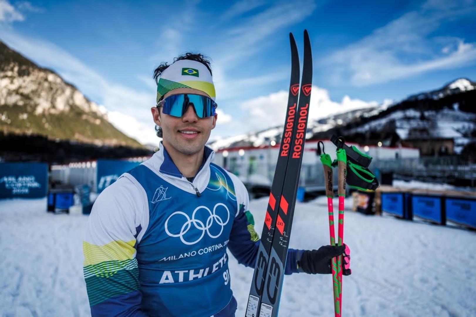 El hispano-brasileño Manex Salsamendi Silva, criado en Isaba y formado en el Pirineos del Roncal, antes de iniciar el Sprint Clásico en sus segundos Juegos Olímpicos