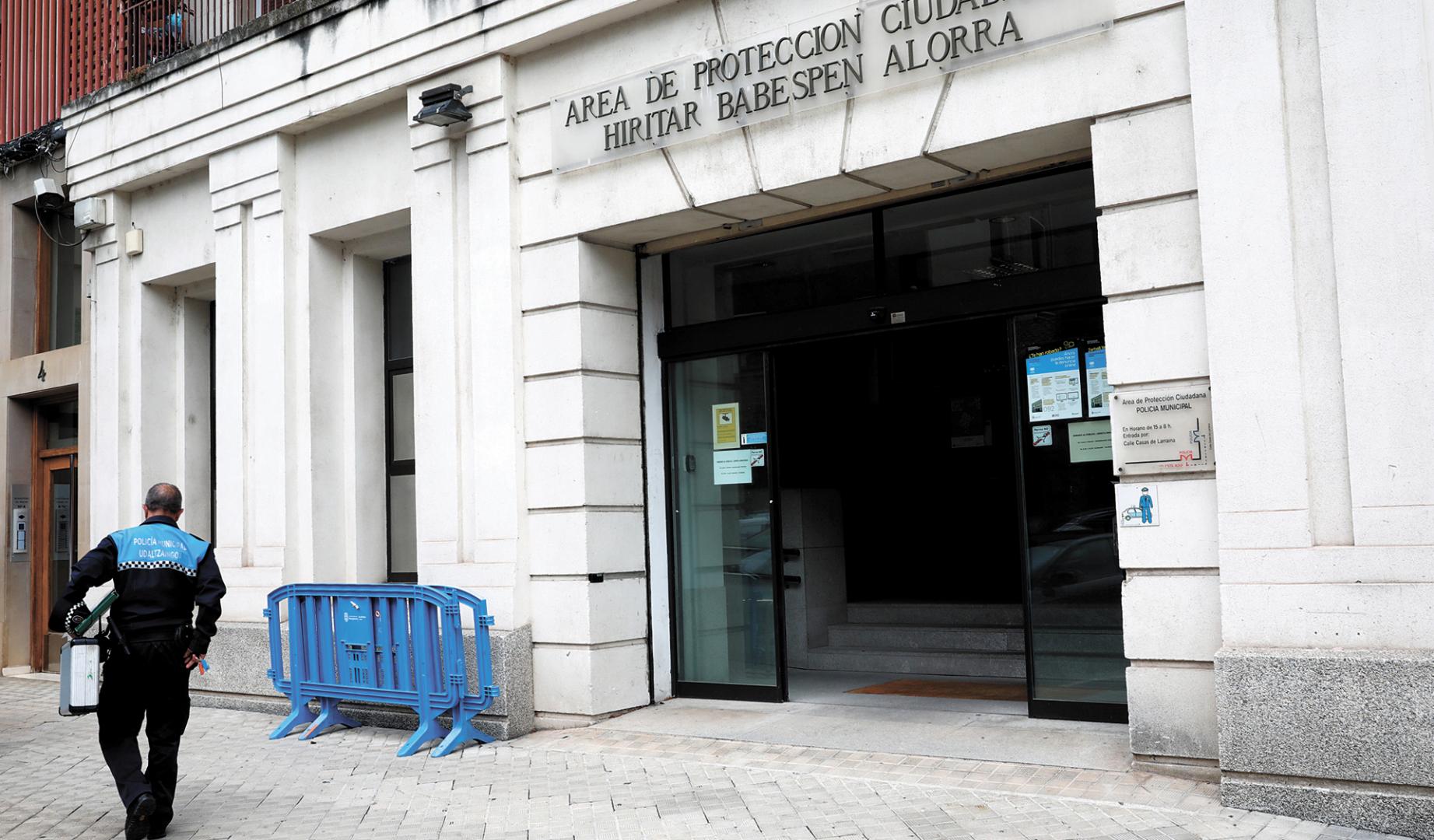 Sede de la comisaría de Policía Municipal de Pamplona en la calle Monasterio de Irache