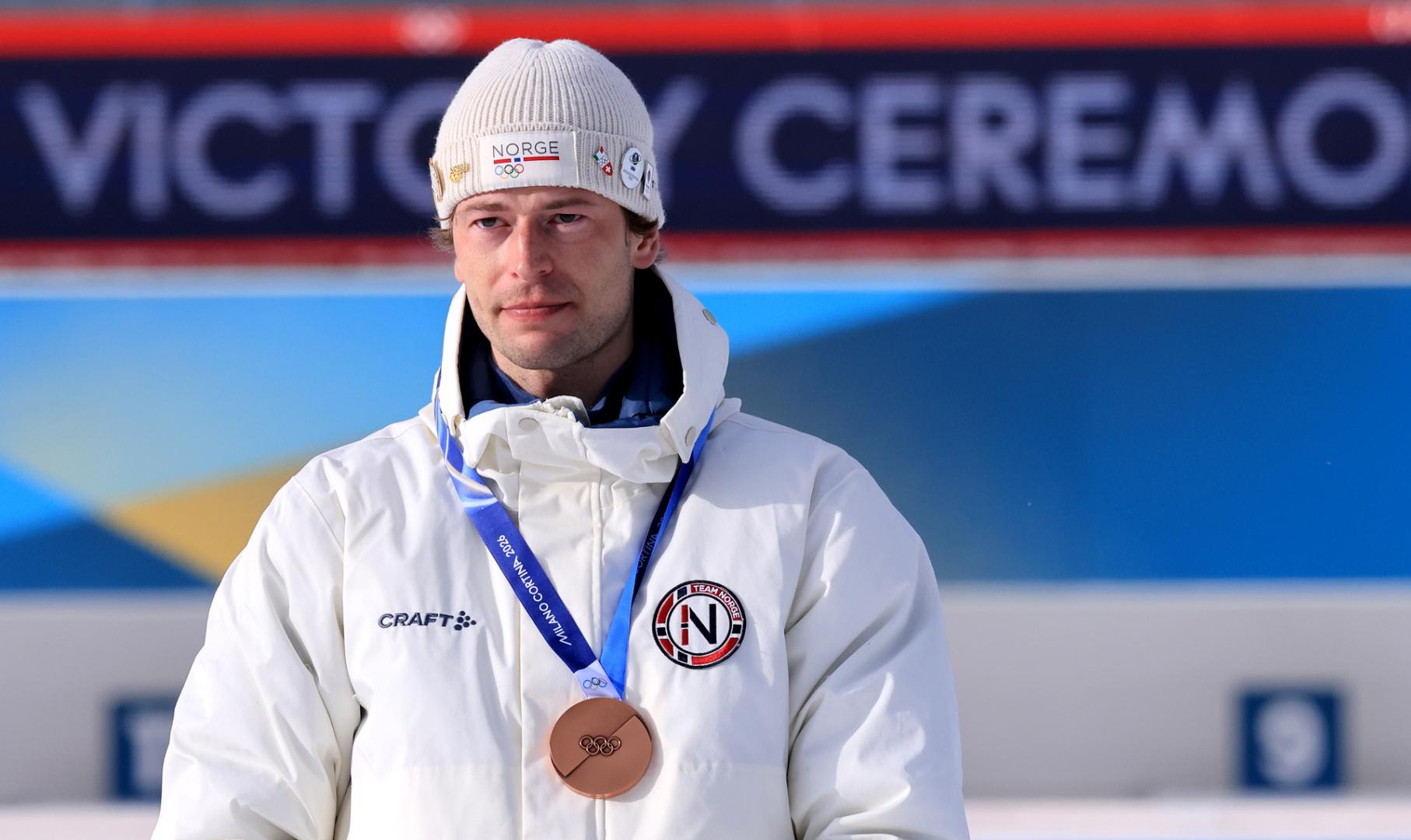 Sturla Holm Laegreid, con la medalla de bronce