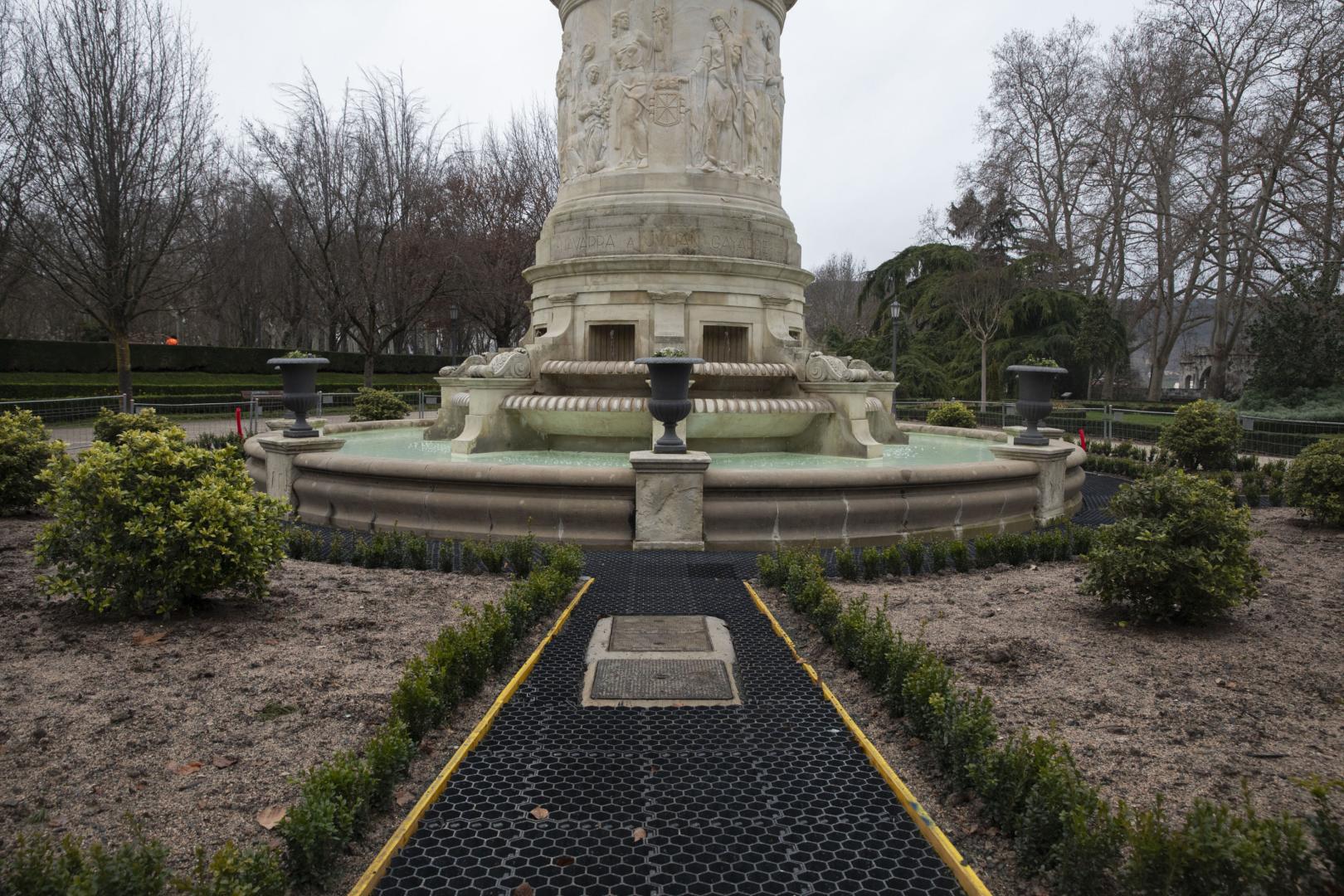 La fuente, completamente restaurada