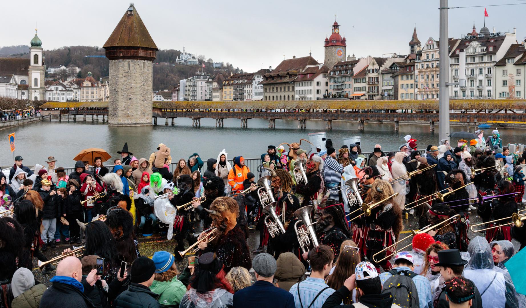Imagen del carnaval de Lucerna (Suiza)