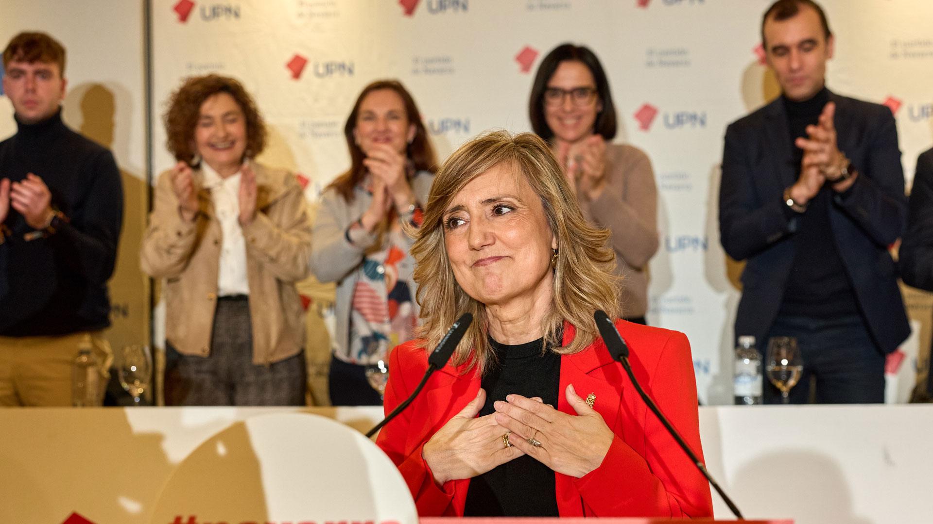La presidenta de UPN, Cristina Ibarrola será la candidata de su partido en las próximas elecciones forales tras ser elegida este viernes por el Consejo Político de Unión del Pueblo Navarro con el 84,74 % de los votos