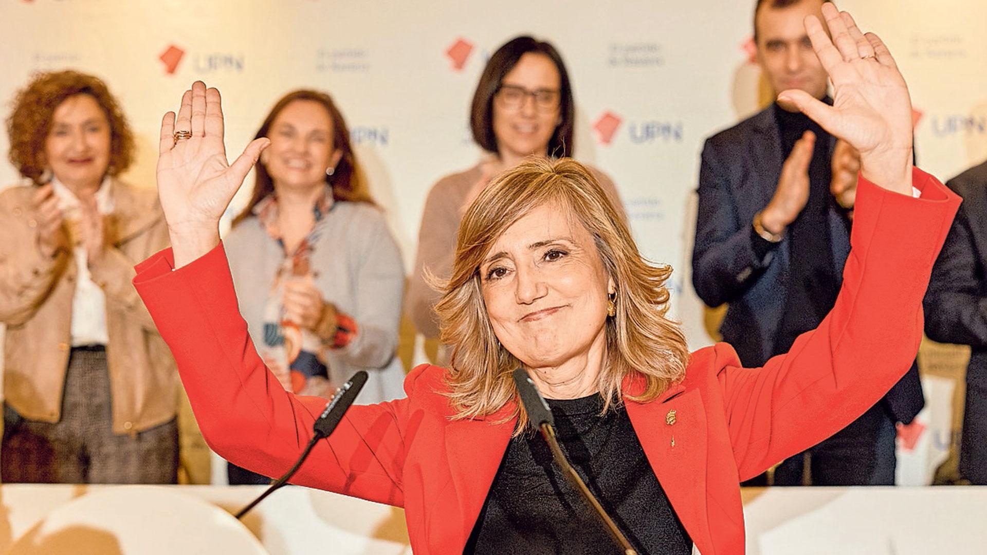 Cristina Ibarrola, en el Consejo Político de UPN que la eligió este viernes candidata al Gobierno foral