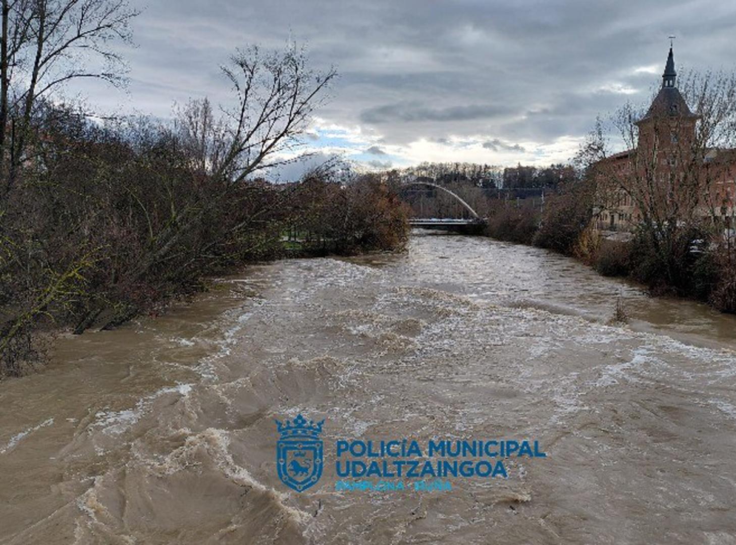El Arga, a su paso por las Oblatas en Pamplona