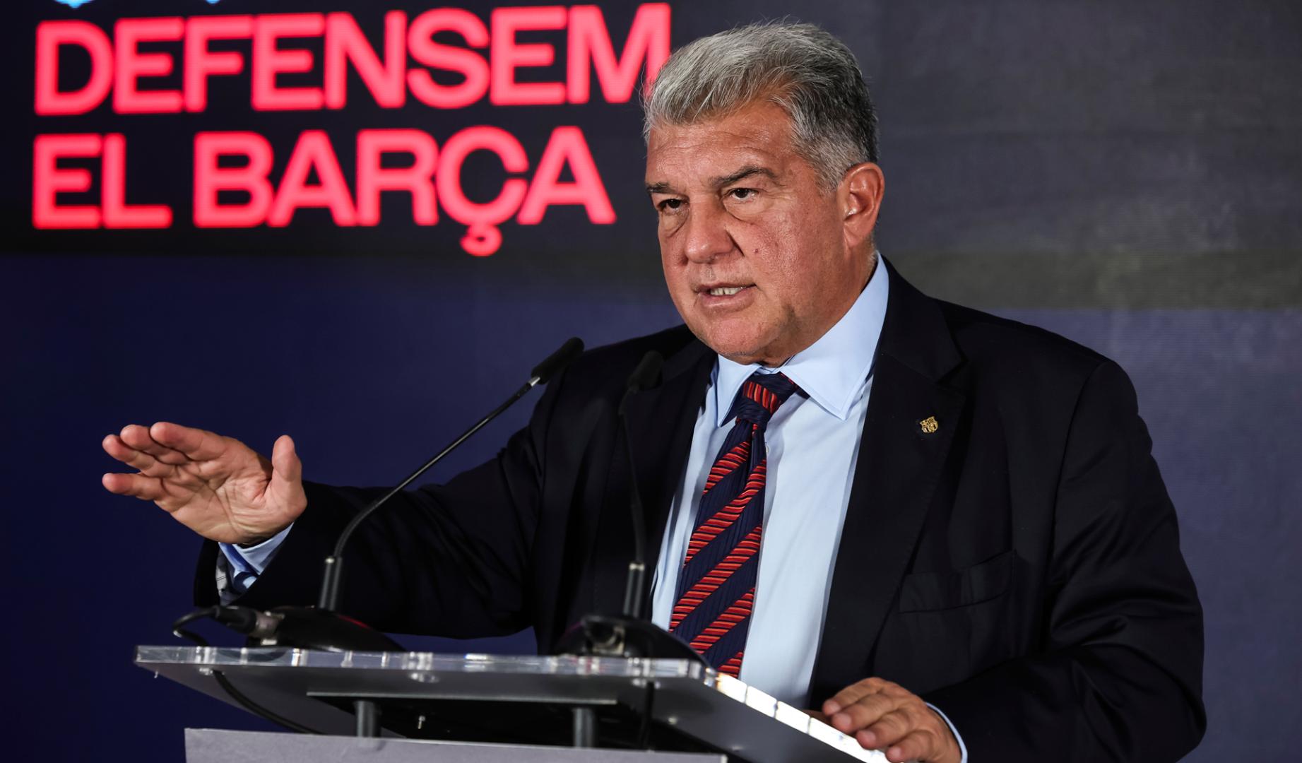 El expresidente y precandidato a la presidencia del FC Barcelona Joan Laporta