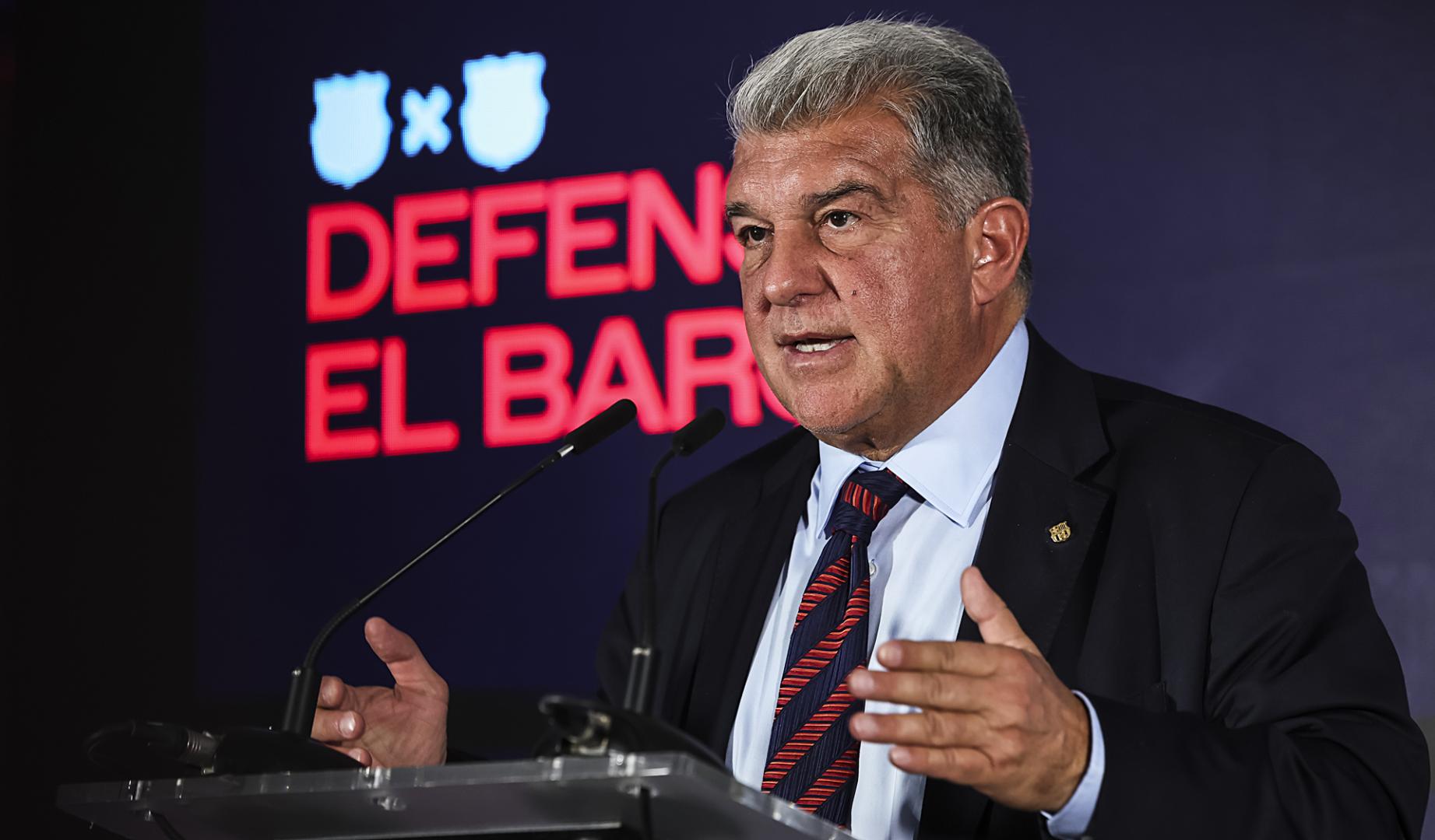 Joan Laporta, durante un acto este martes 17 de febrero en Barcelona