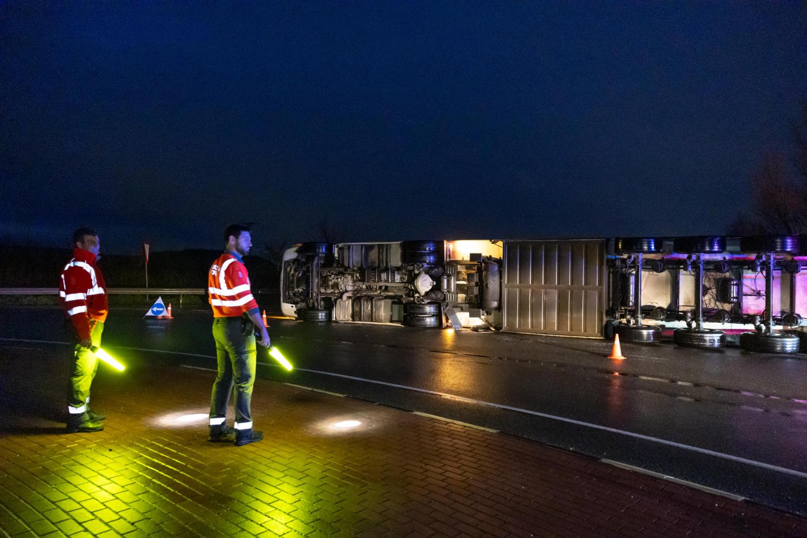 Imagen del accidente tomada el lunes por la noche horas después de ocurrir