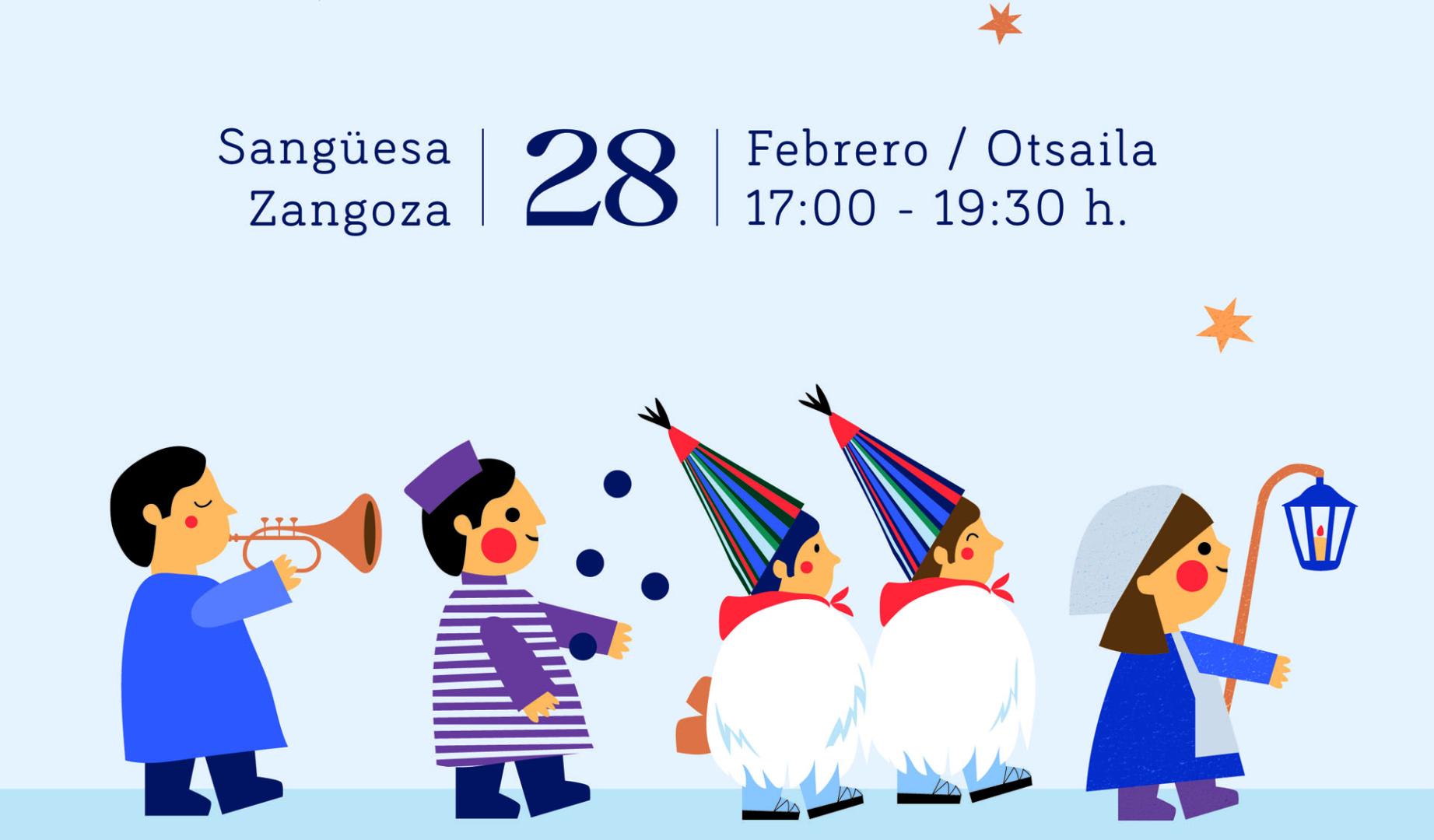 Detalle del cartel del Carnaval ArgiUrdin de Sangüesa.
