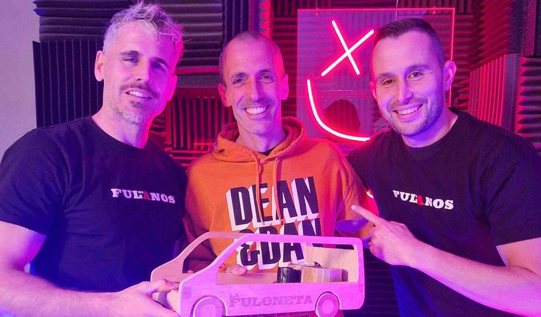 Patxi Puñal, con Los Fulanos: Ion Echaide y Joseba Alzueta