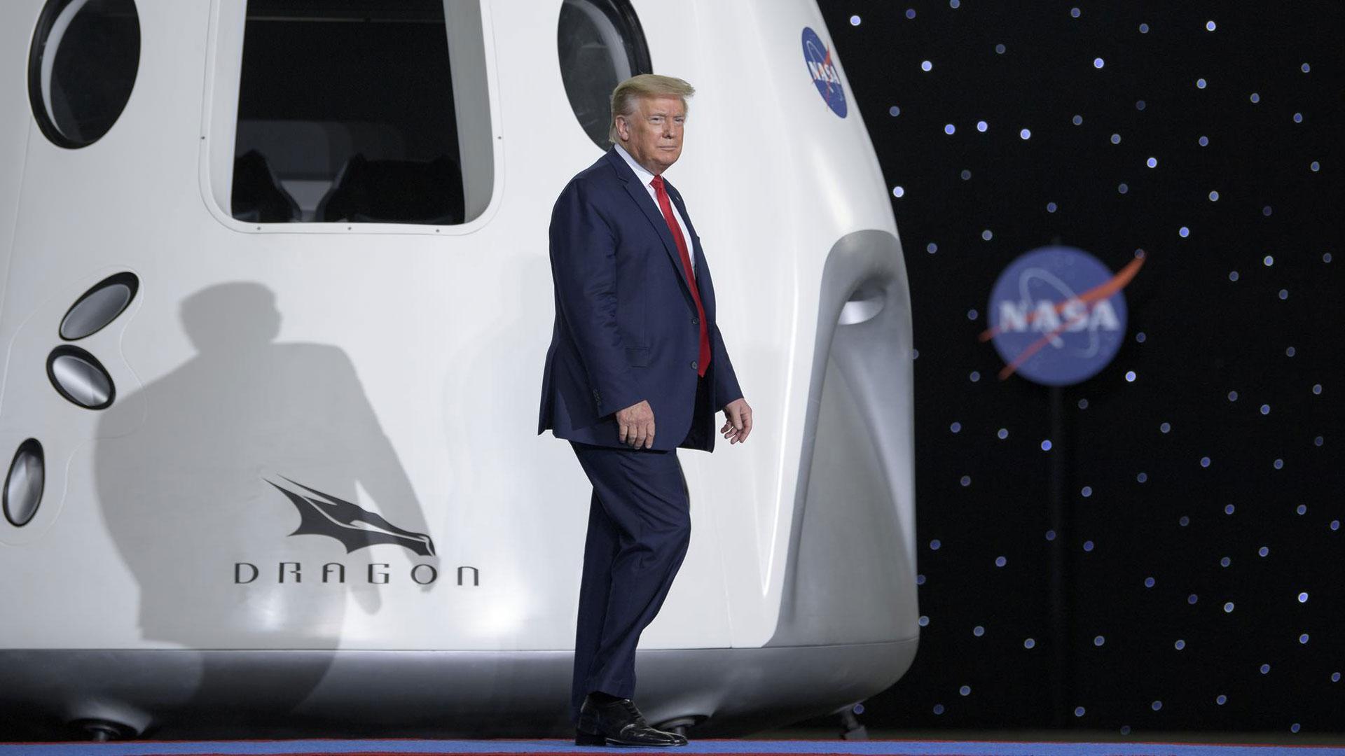 Donald Trump, en una visita anterior al Centro Espacial Kennedy de la NASA en Florida