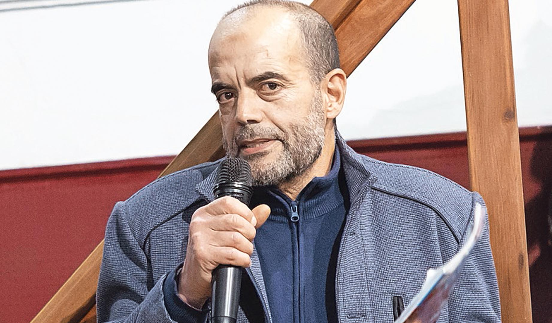 Abderrahmane Hammas, durante su intervención
