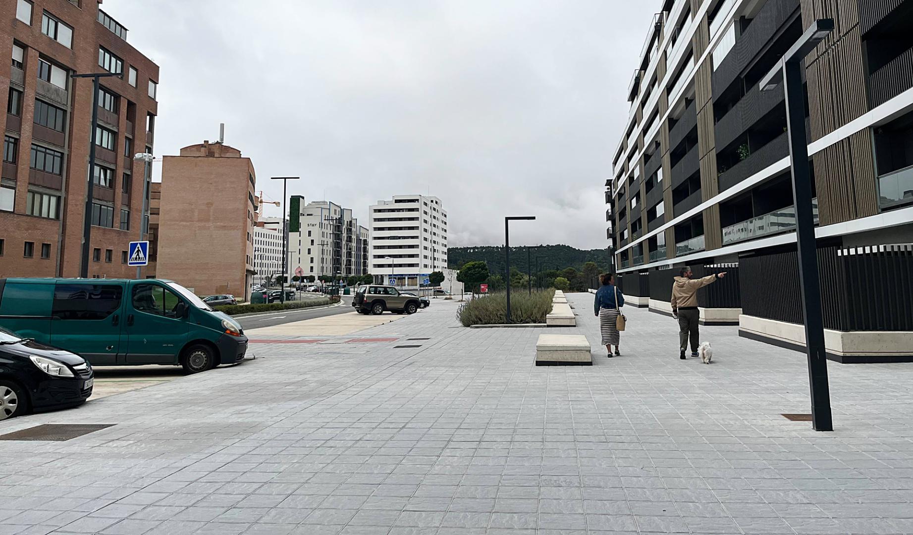 Imagen de la zona urbanizada en el sector Eulza en el límite con Cendea de Olza