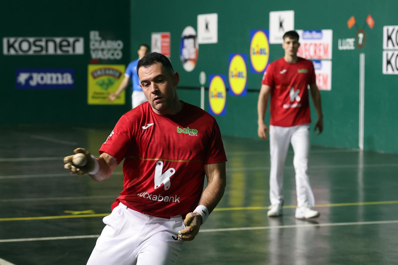 Erik Jaka y Martxel Iztueta en un partido anterior del Parejas