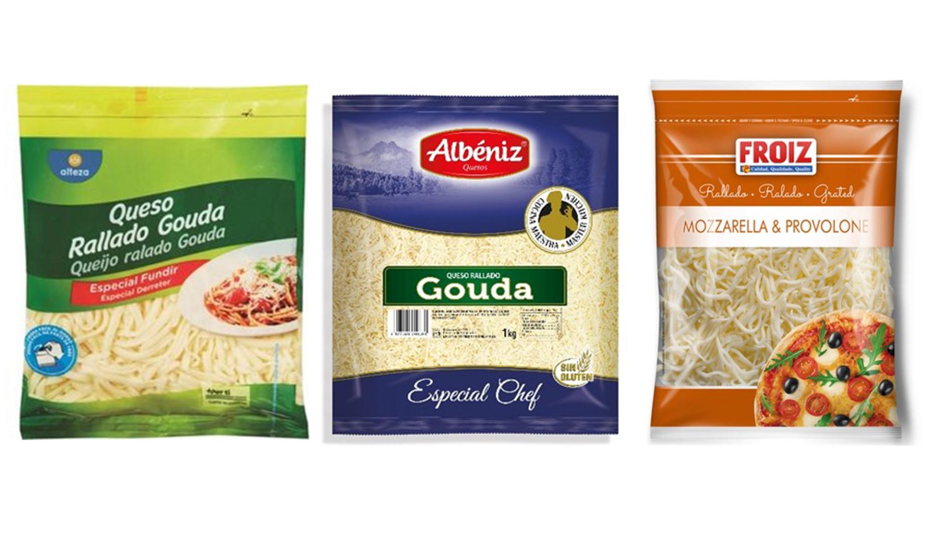 La AESAN alerta de la posible presencia de astillas de madera en lotes de queso rallado Alteza, Albéniz y Froiz