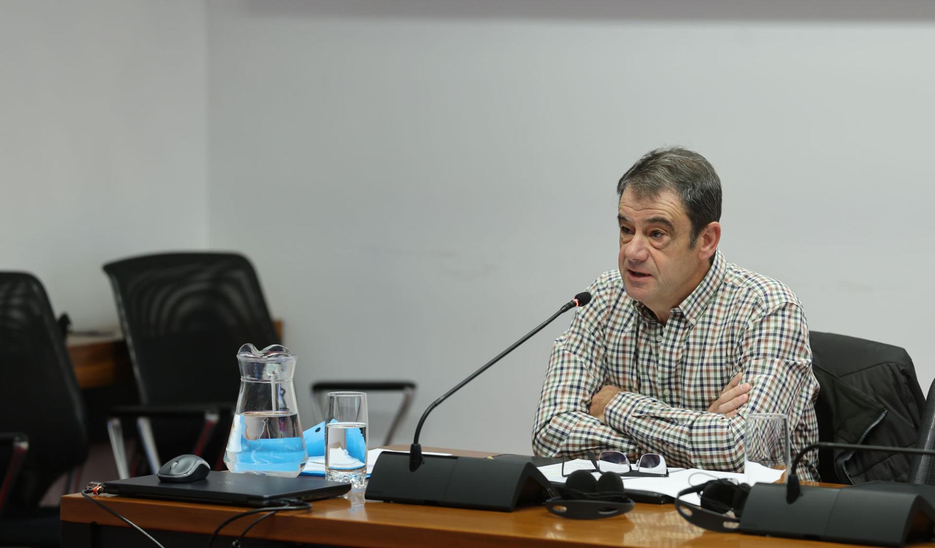 Fernando Merino, este miércoles en su comparecencia en la comisión de investigación del Parlamento de Navarra